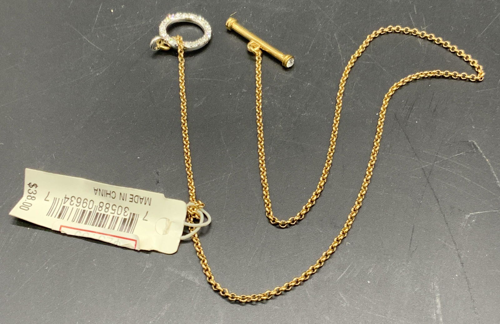RALPH LAUREN NWT Crystal Toggle Chain Necklace (1 of 8)