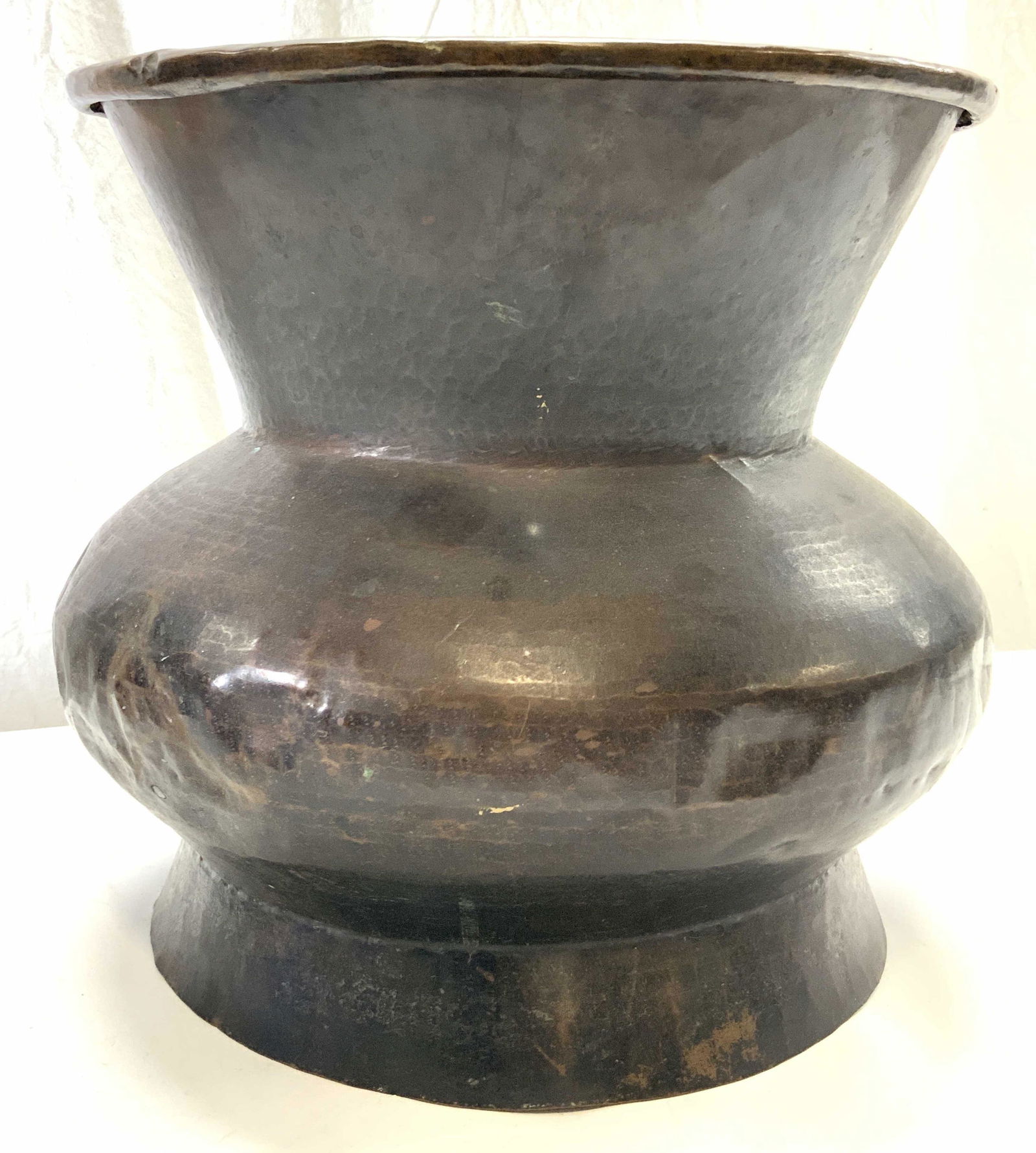Vintage Floor Size Hammered Metal Vessel (1 of 8)