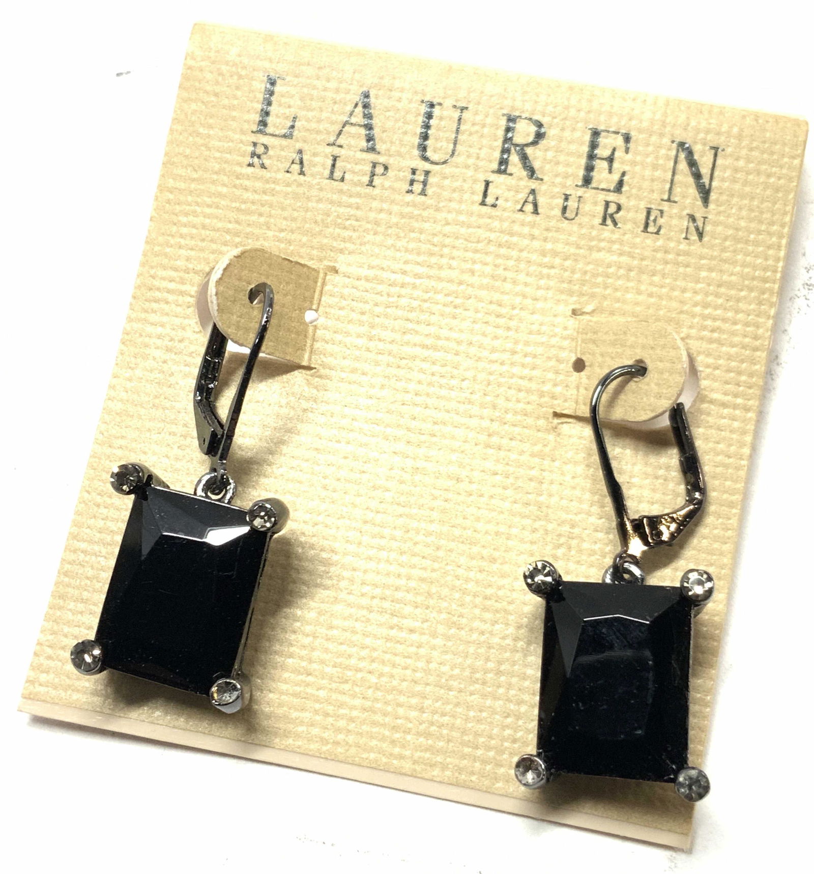 Ralph Lauren Signed Emerald Cut Earrings (1 of 4)