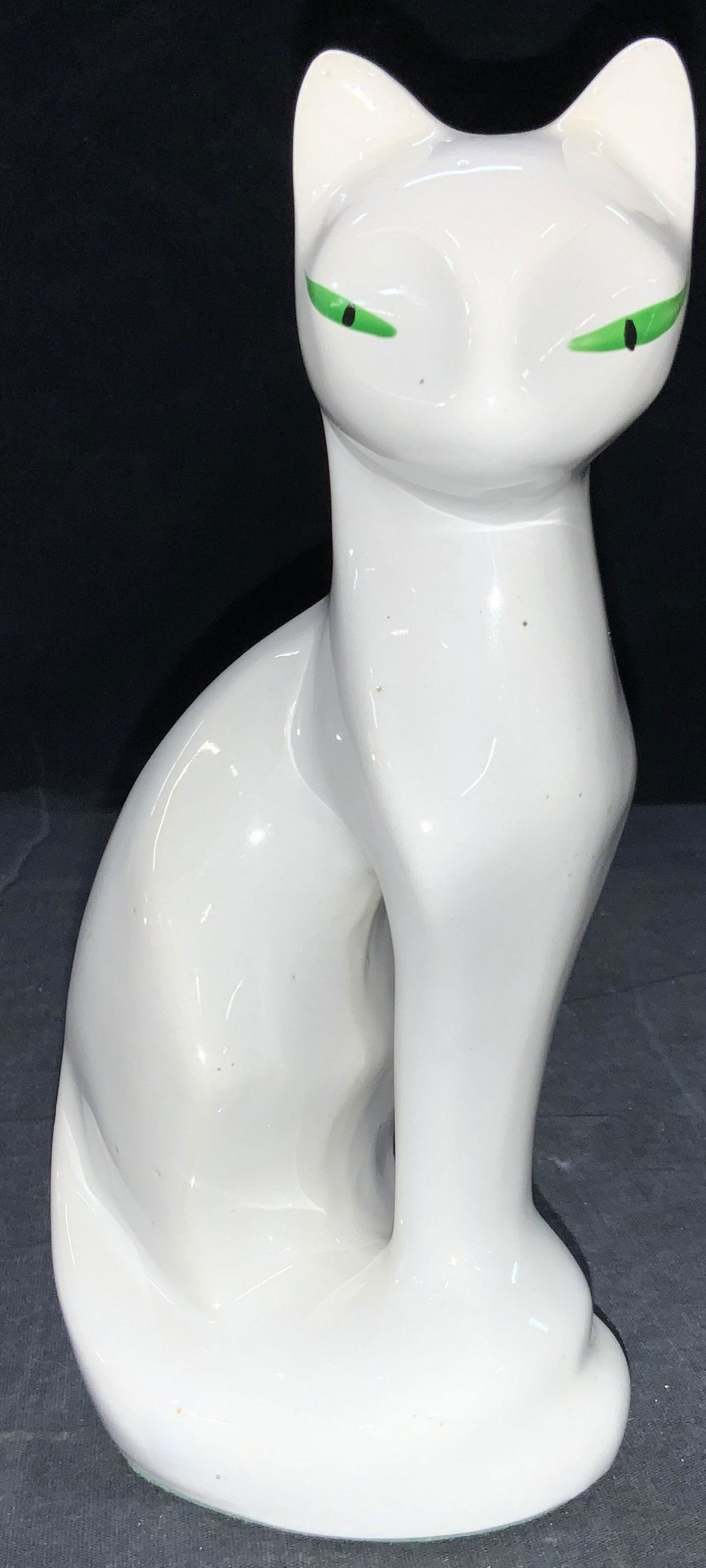 White Ceramic Cat Sculpture (1 of 7)