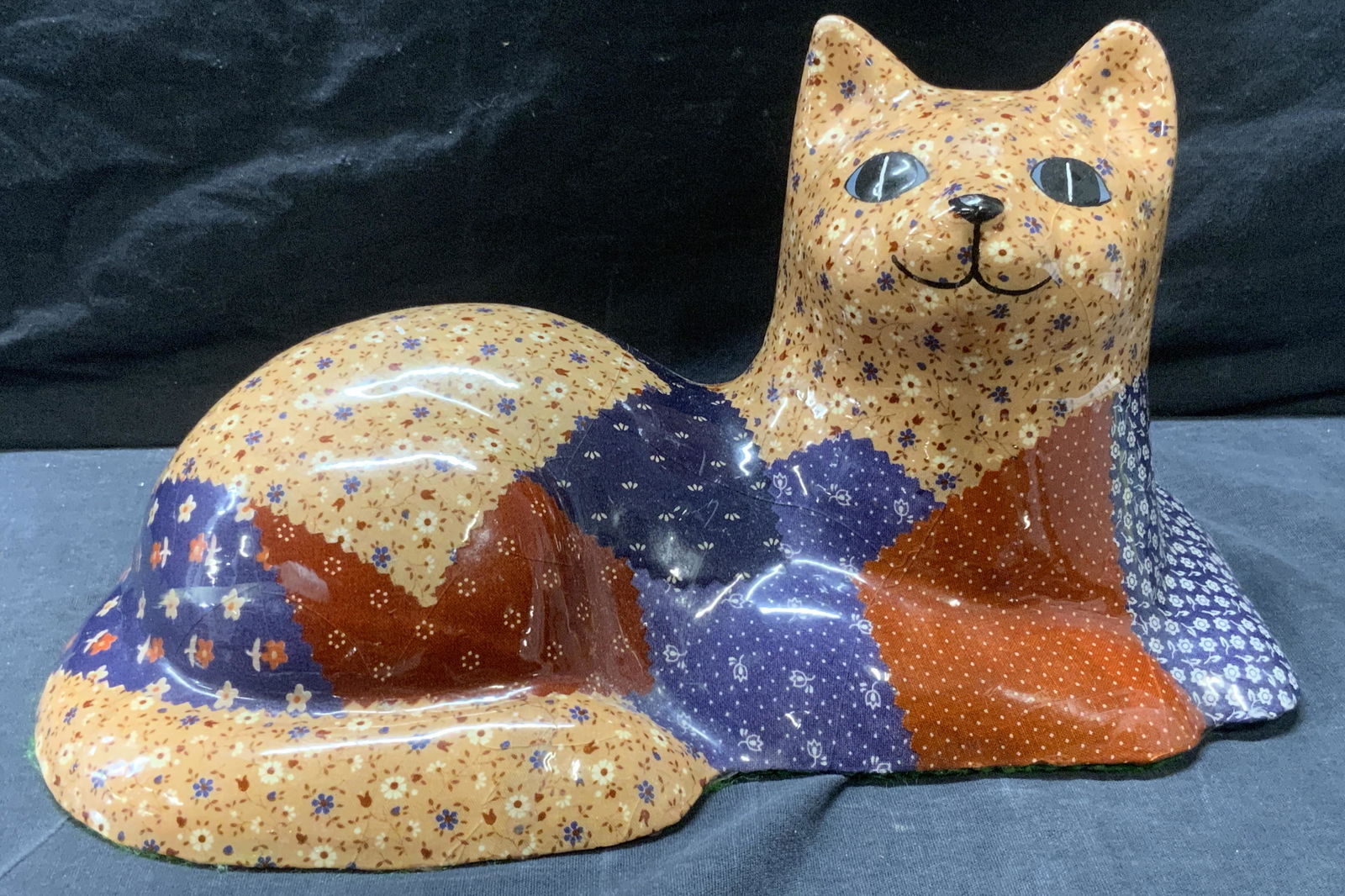 Ceramic Patchwork Kitty Cat Figural (1 of 6)