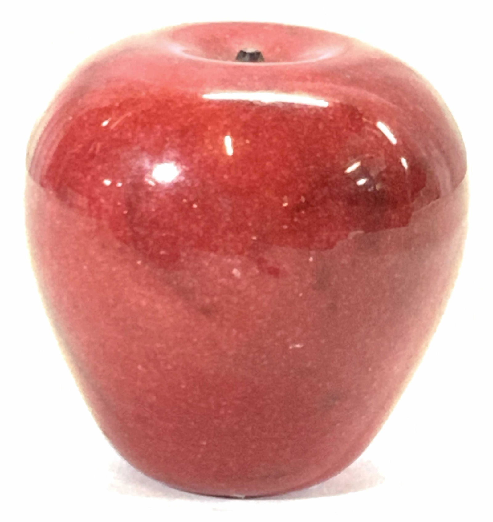 Vintage Solid Natural Stone Apple Paperweight (1 of 7)