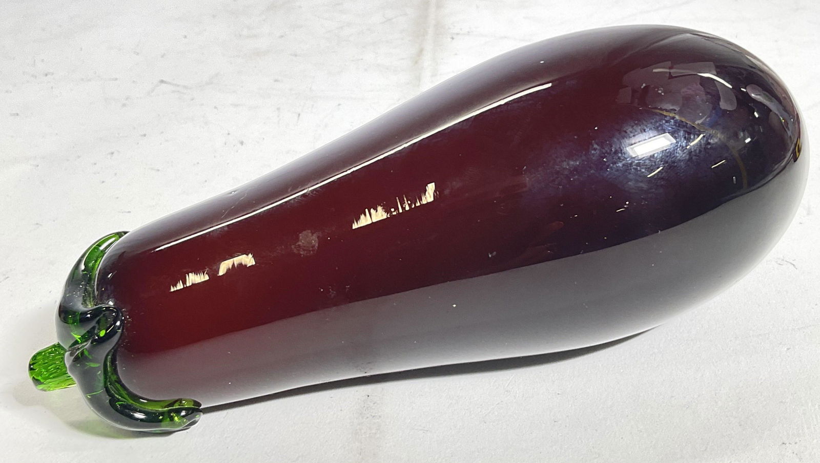 Art Glass Eggplant Decorative Tabletop Accessory (1 of 5)