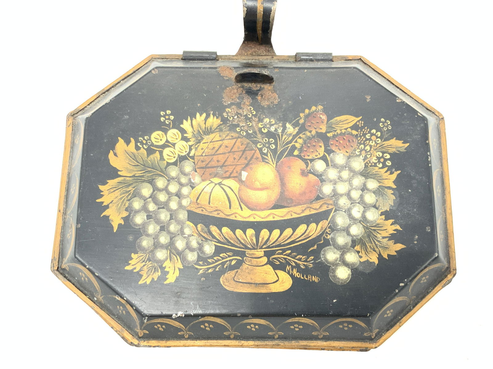 Hand Painted Vintage Toleware Crumb Catcher (1 of 7)