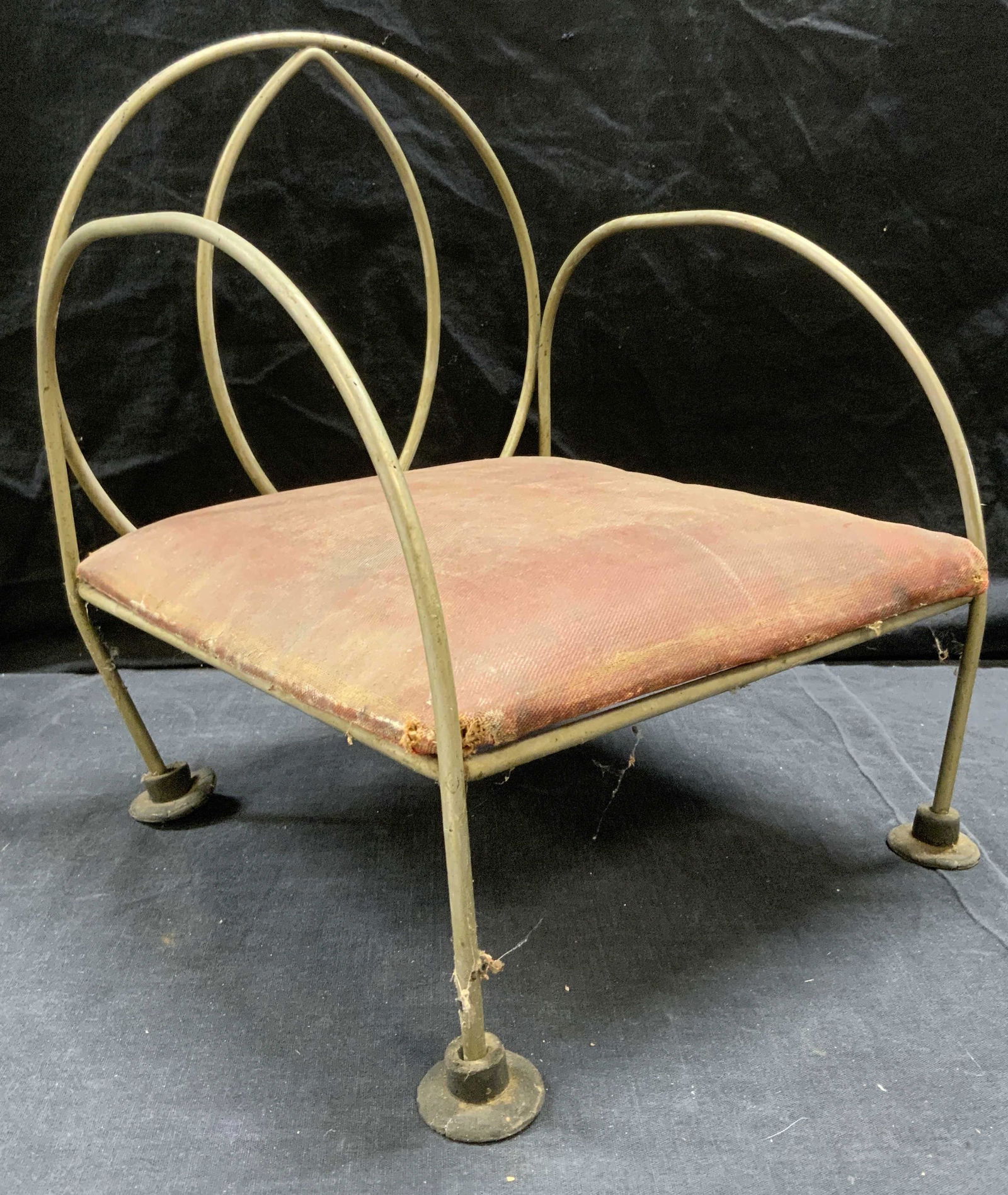 Antique Metal Doll Size Chair (1 of 4)