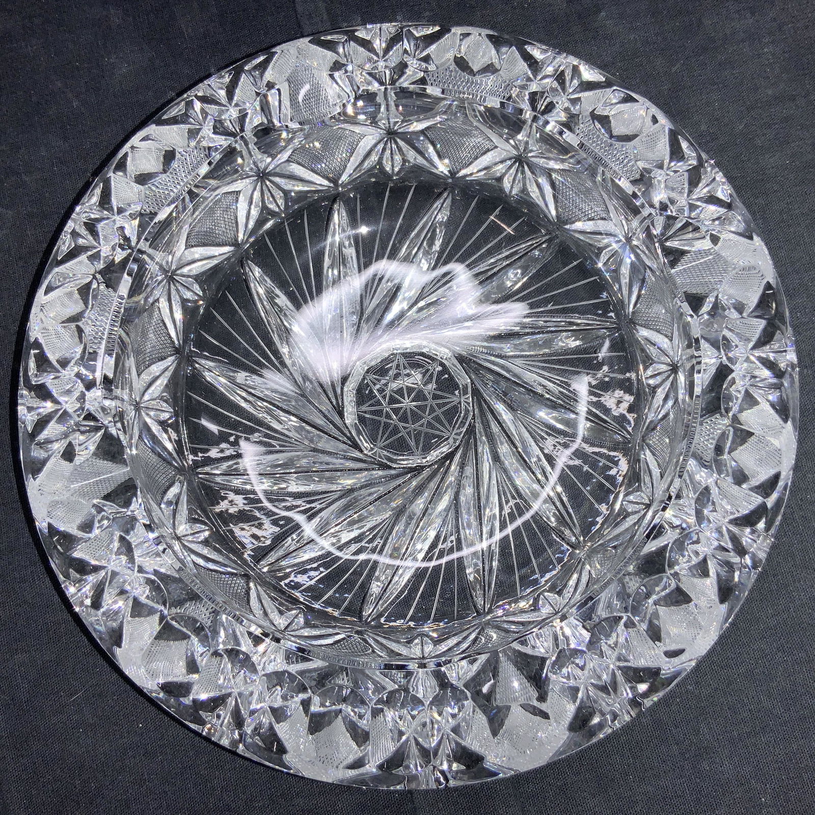 Vintage Cut Crystal Ashtray (1 of 6)