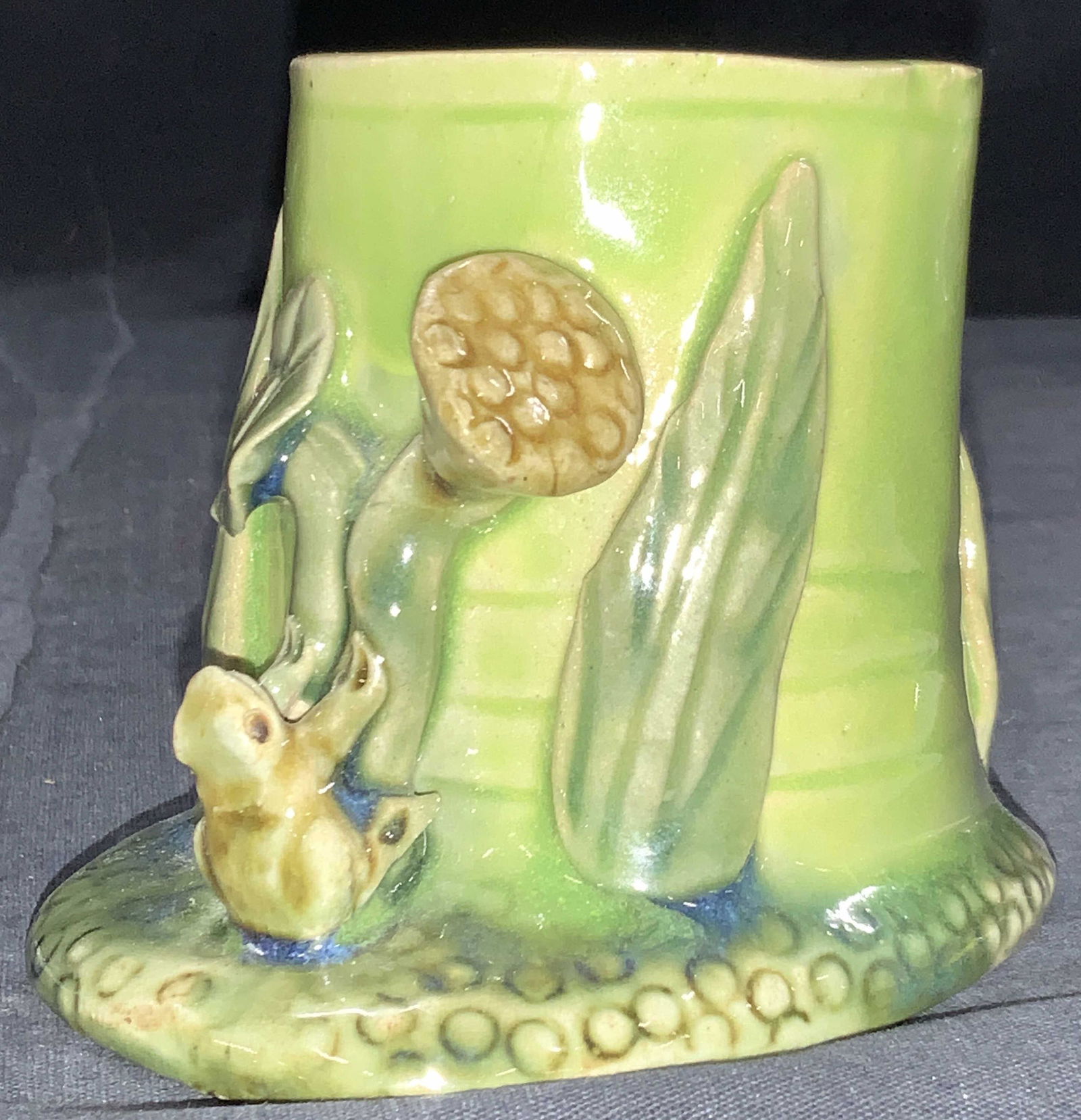 Signed Crafted Ceramic Tree Stump Vessel (1 of 7)