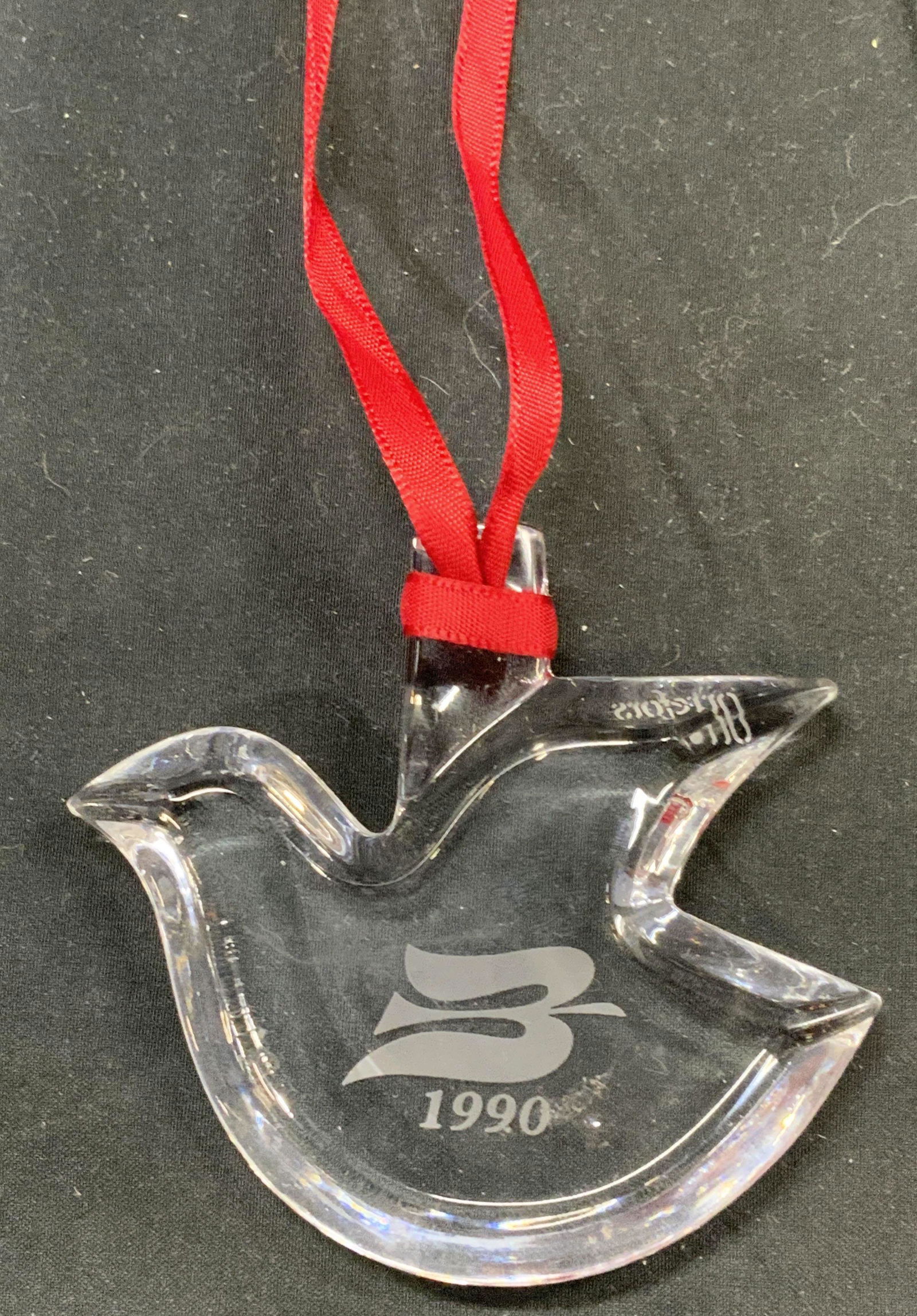 ORREFORS Vintage 1990 Crystal Dove Ornament (1 of 5)
