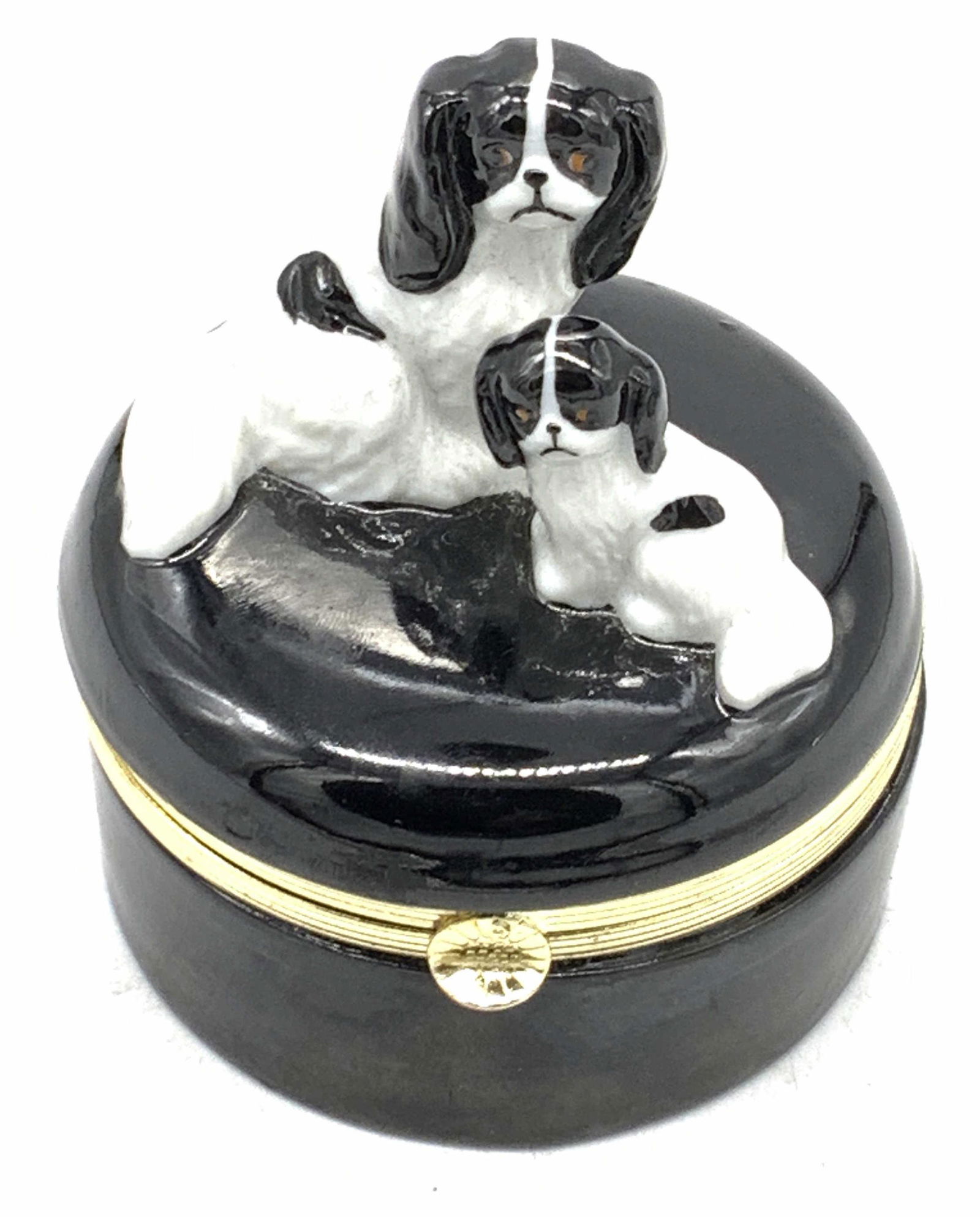 Ceramic Trinket Box w Dogs (1 of 5)