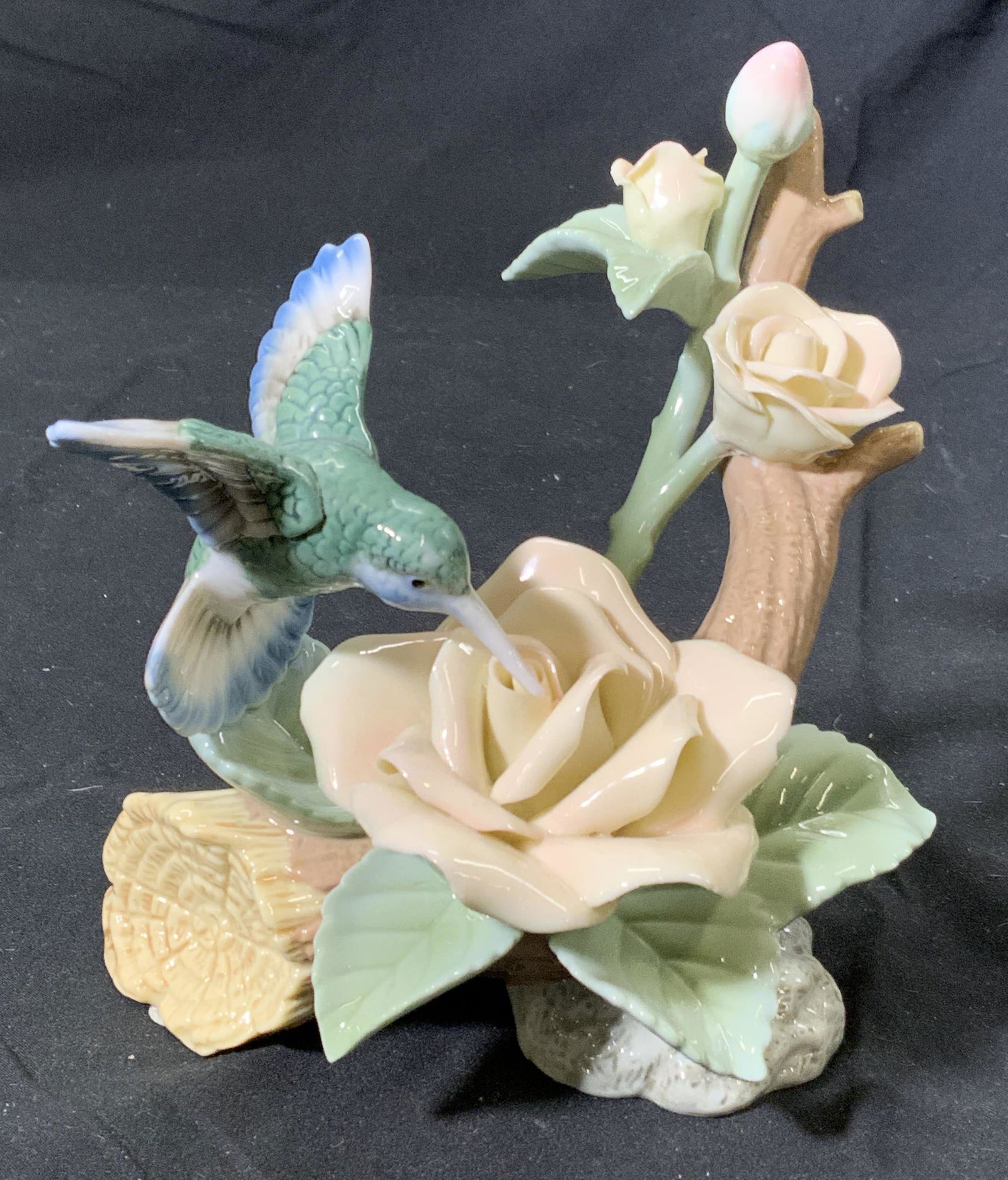 Vintage Porcelain Hummingbird & Rose Figural (1 of 5)