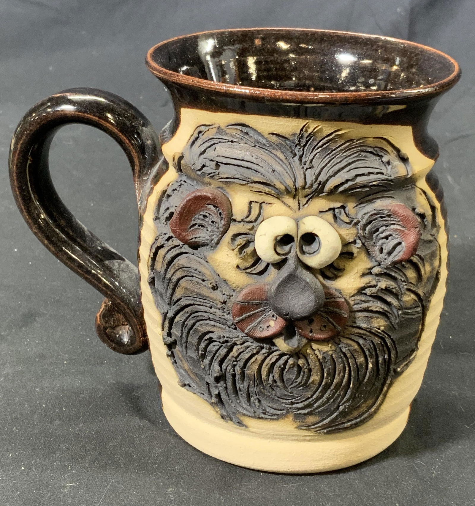 Signed Handmade Ceramic Lion Mug (1 of 5)
