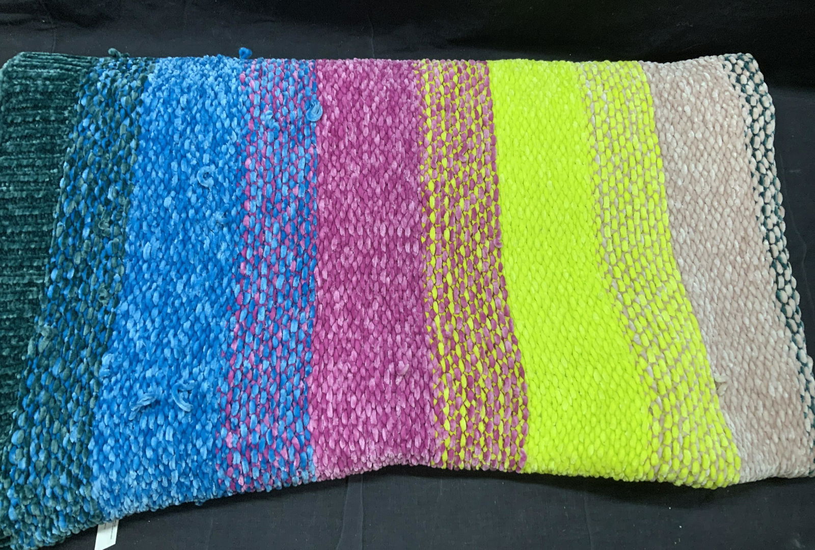 Multi Chrome Striped Chenille Throw (1 of 5)