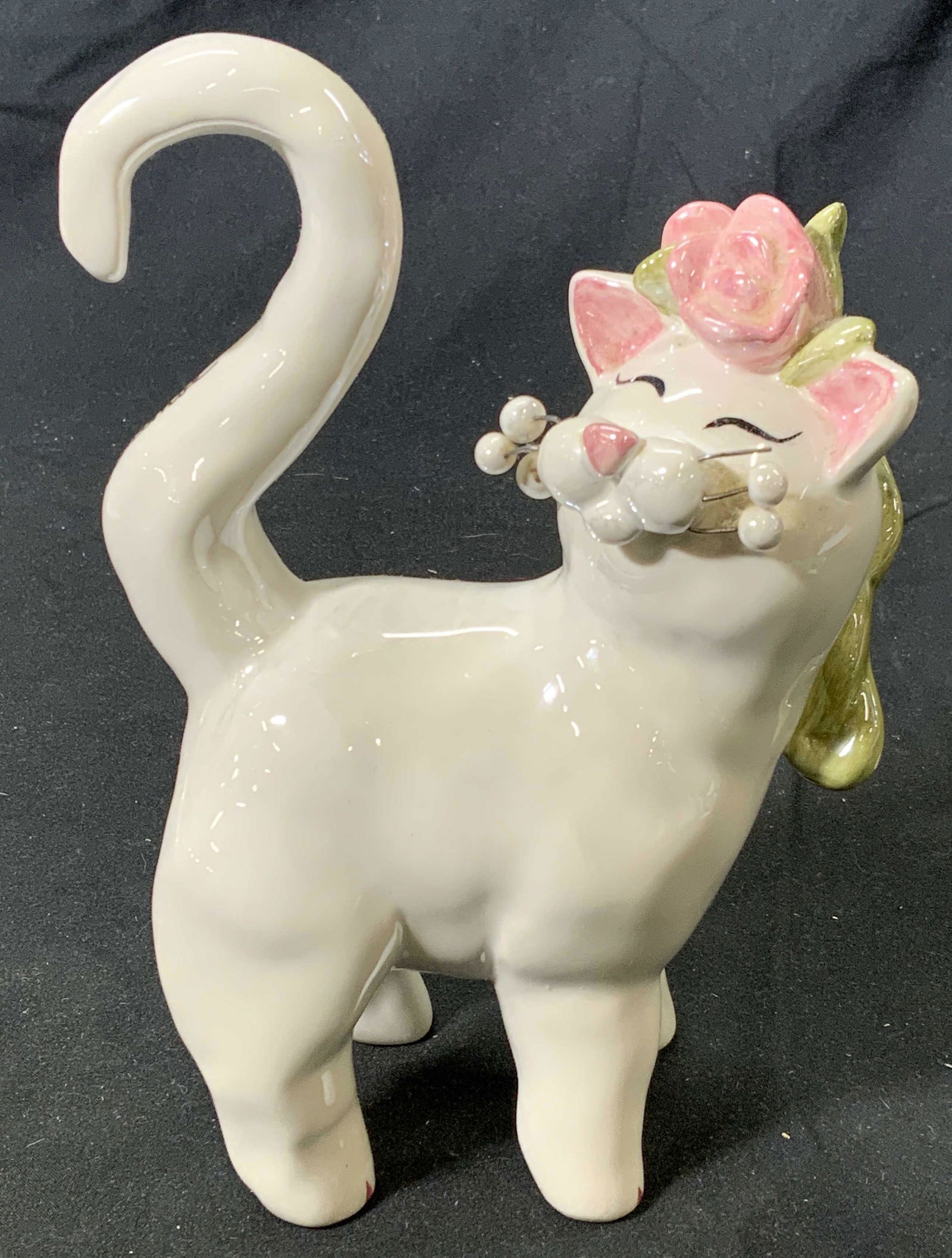 LACOMBE Signed Ceramic WhimsiClay Cat Figurine (1 of 5)