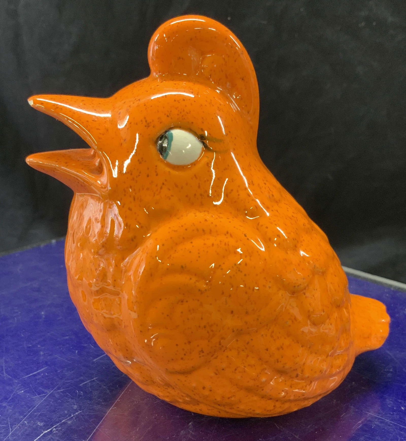 Glazed Ceramic Bird Shaker w Plug (1 of 6)