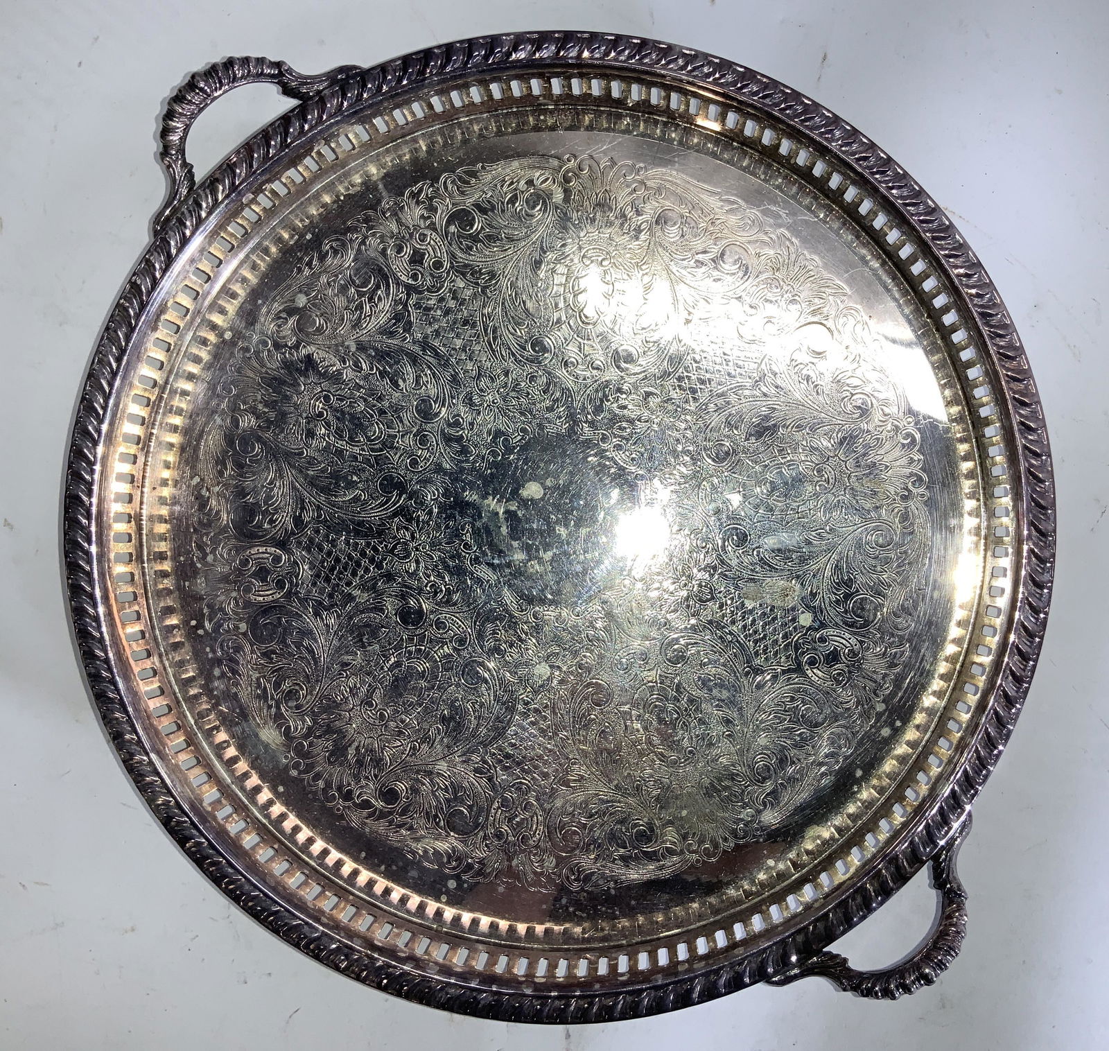 W&S Blackinton Antique Silver Plate Gallery Tray (1 of 8)