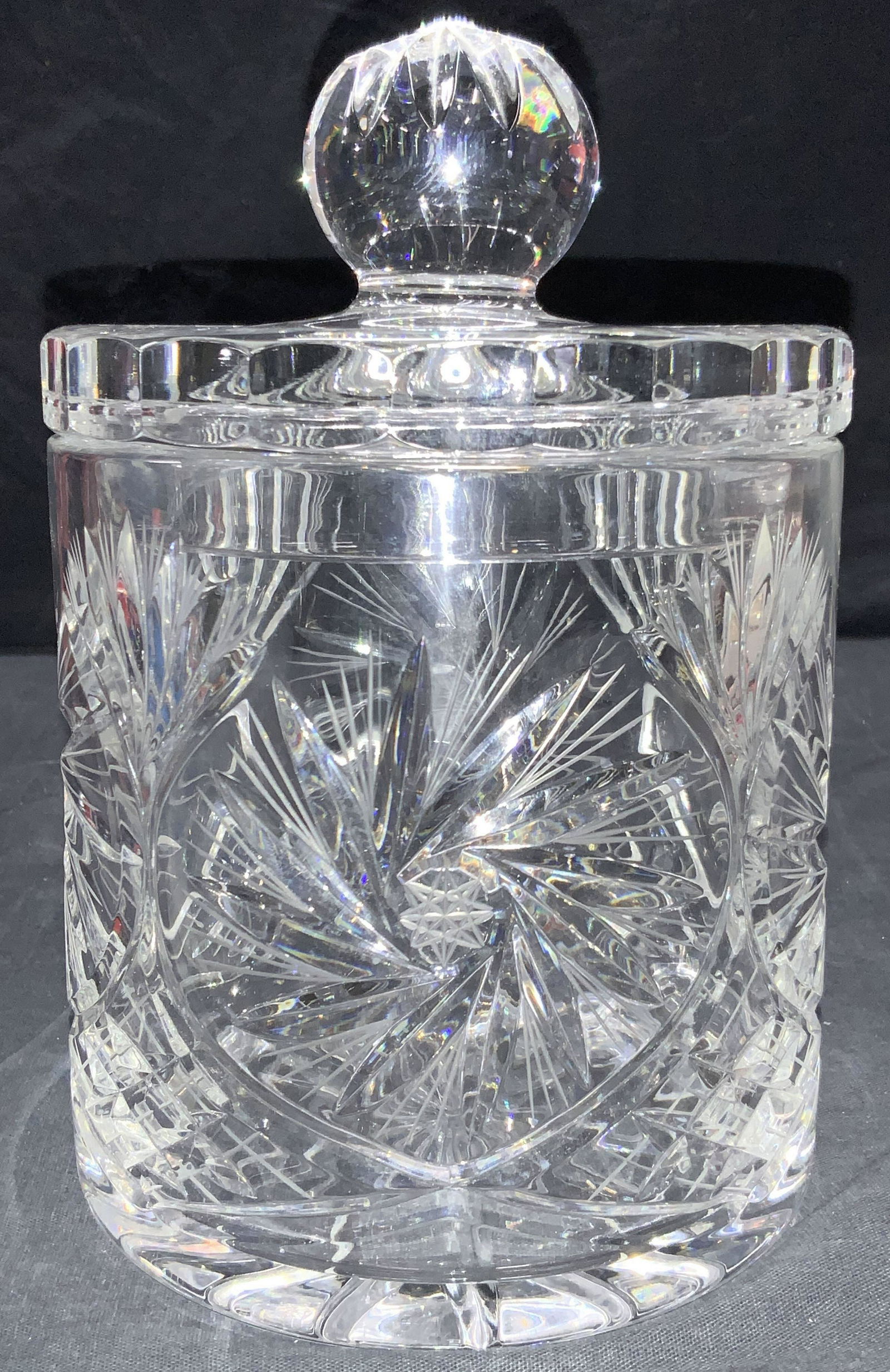 Vintage Cut Crystal Lidded Vessel (1 of 9)