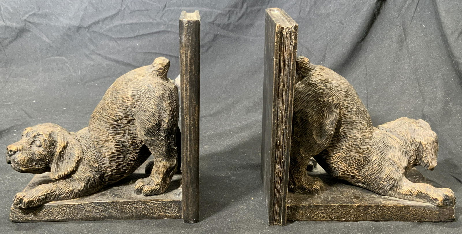 Lot 2 bronze Style Finish Dog Bookends (1 of 6)