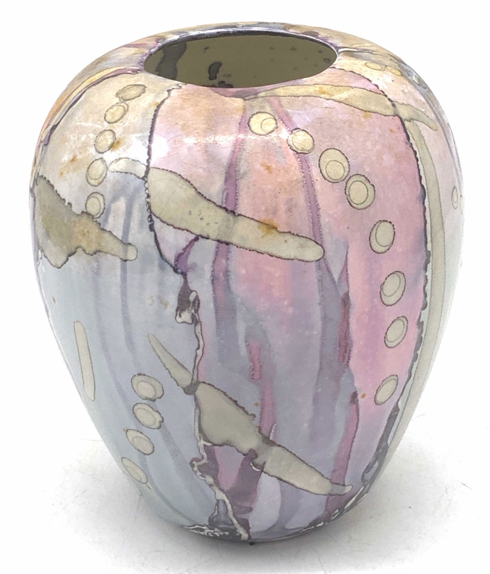 Signed Vintage Art Glass Style Porcelain Vase (1 of 6)