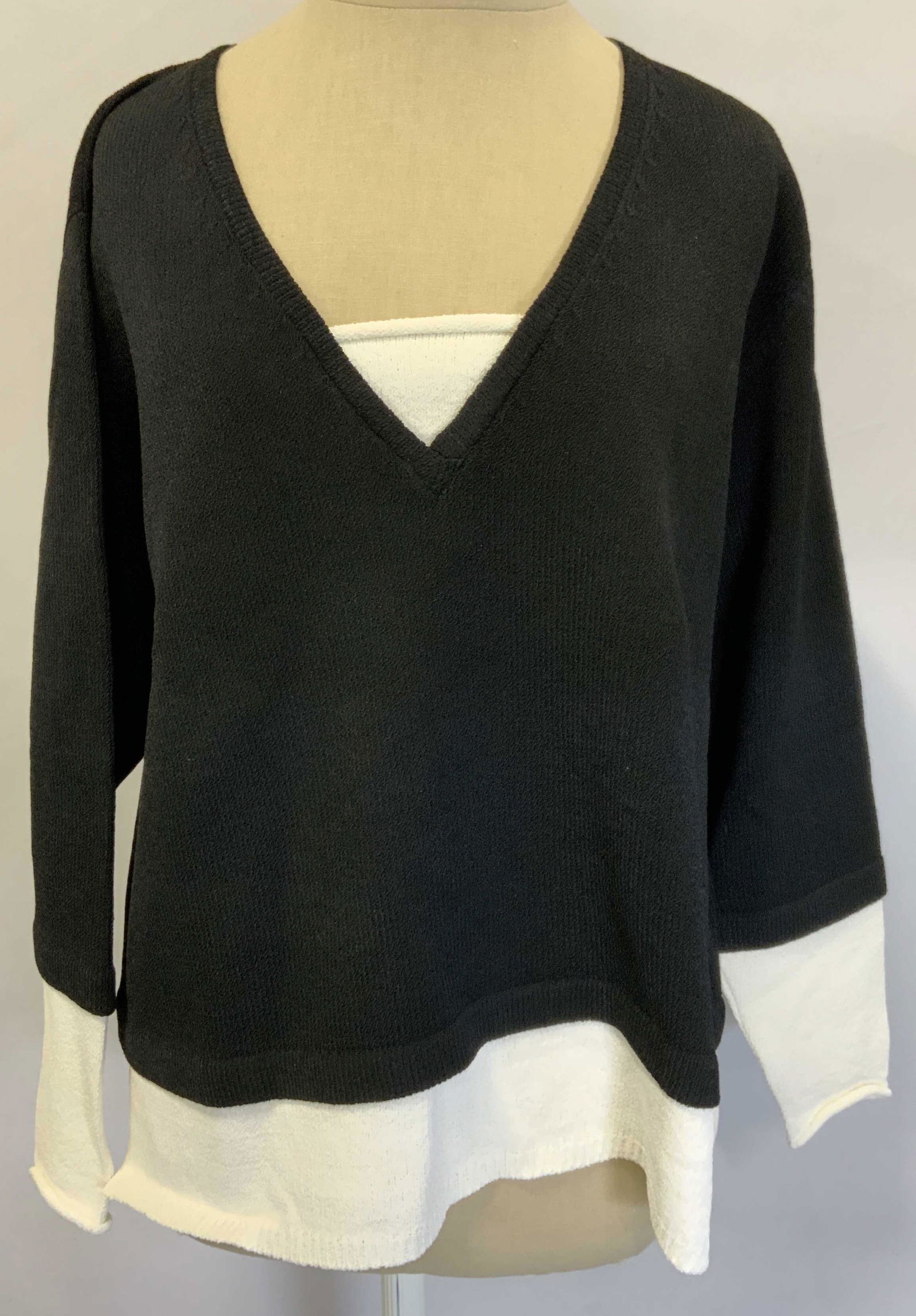DUNA Hand Loomed Color Block Sweater (1 of 5)
