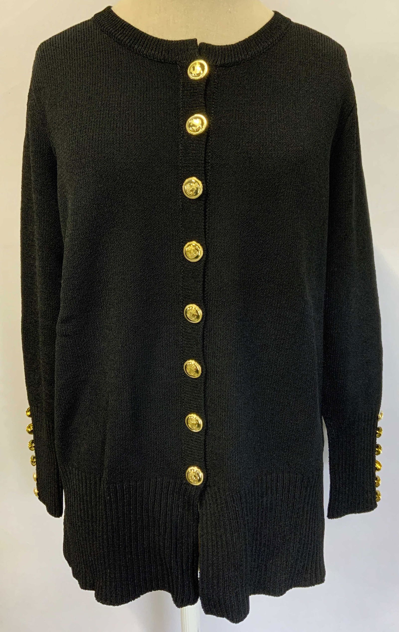 SPORTSWORKS STUDIO Black Button Up Cardigan (1 of 7)