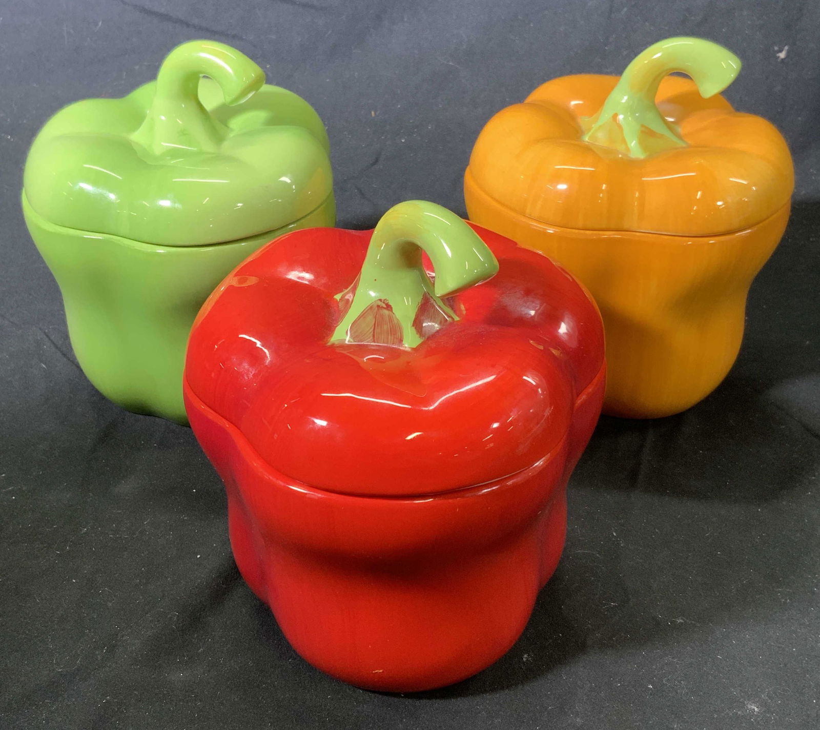 Lot 3 PIER 1 IMPORTS Bell Pepper Jars (1 of 6)