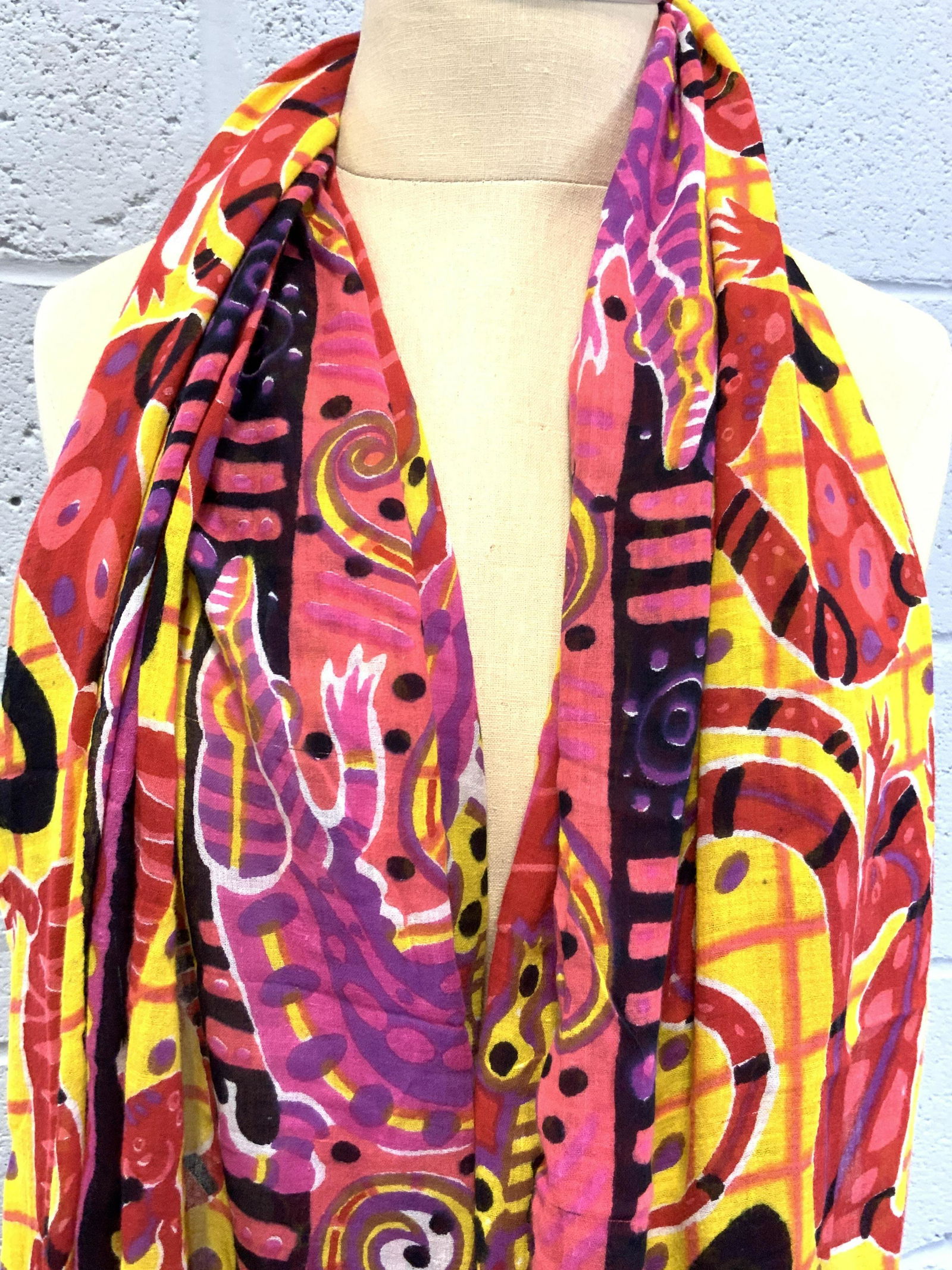 Molas Inspired Cotton Blend Scarf (1 of 6)
