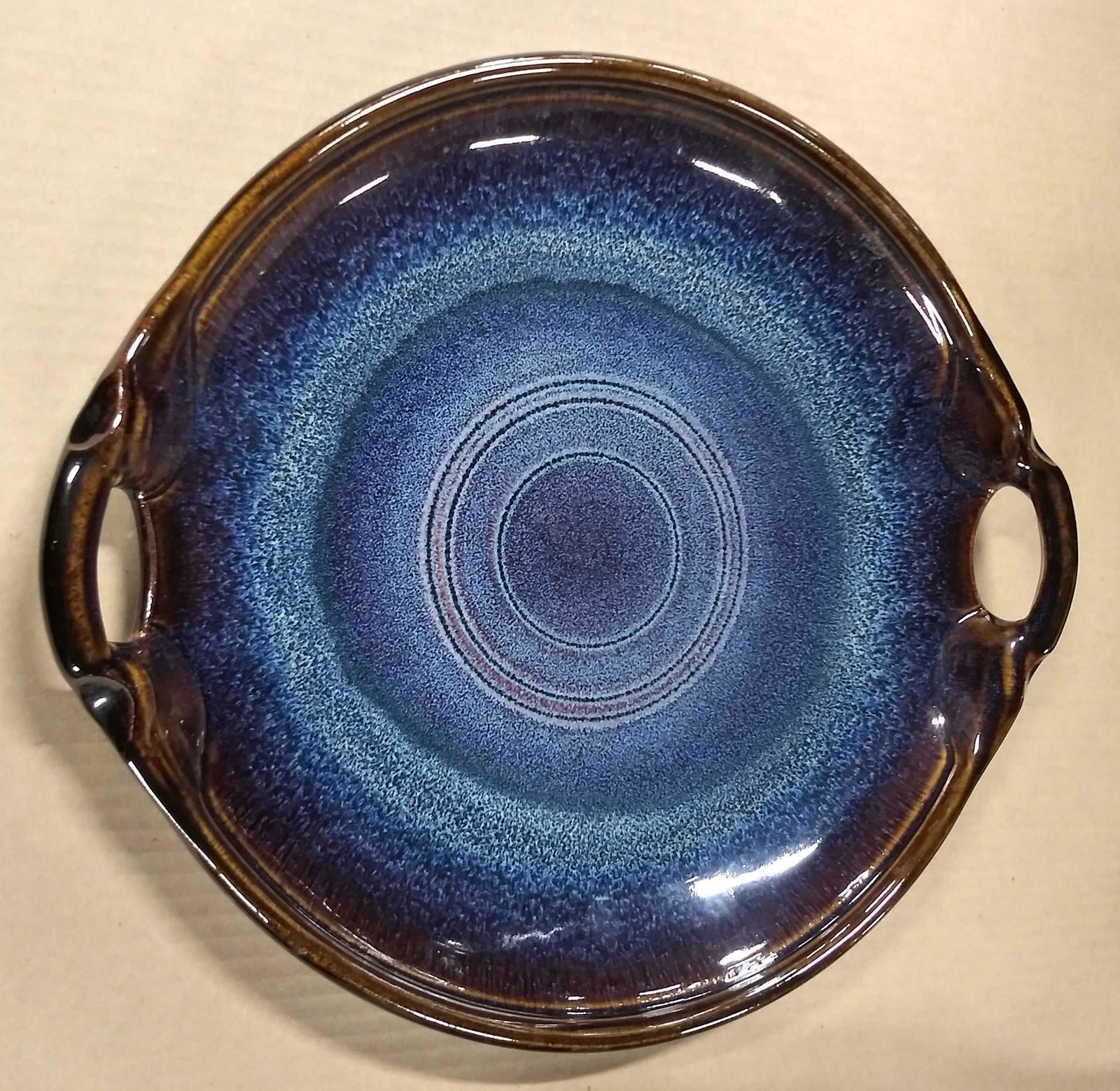 MOMS GLAZED CERAMIC SERVING PLATTER, SGN (1 of 10)