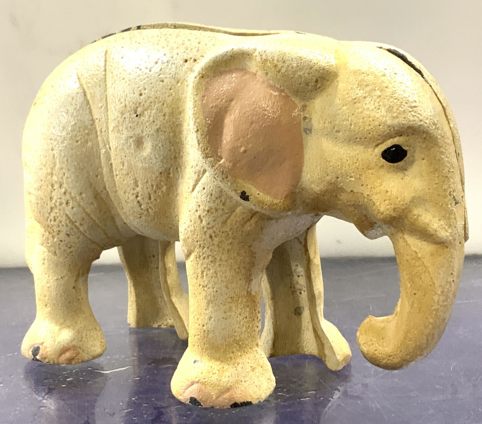 Hand Painted Cast Iron Elephant Figural (1 of 5)