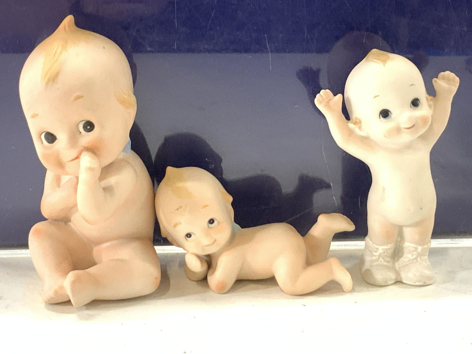 Set 3 KEWPIE Porcelain Doll Figurals, sgn (1 of 5)