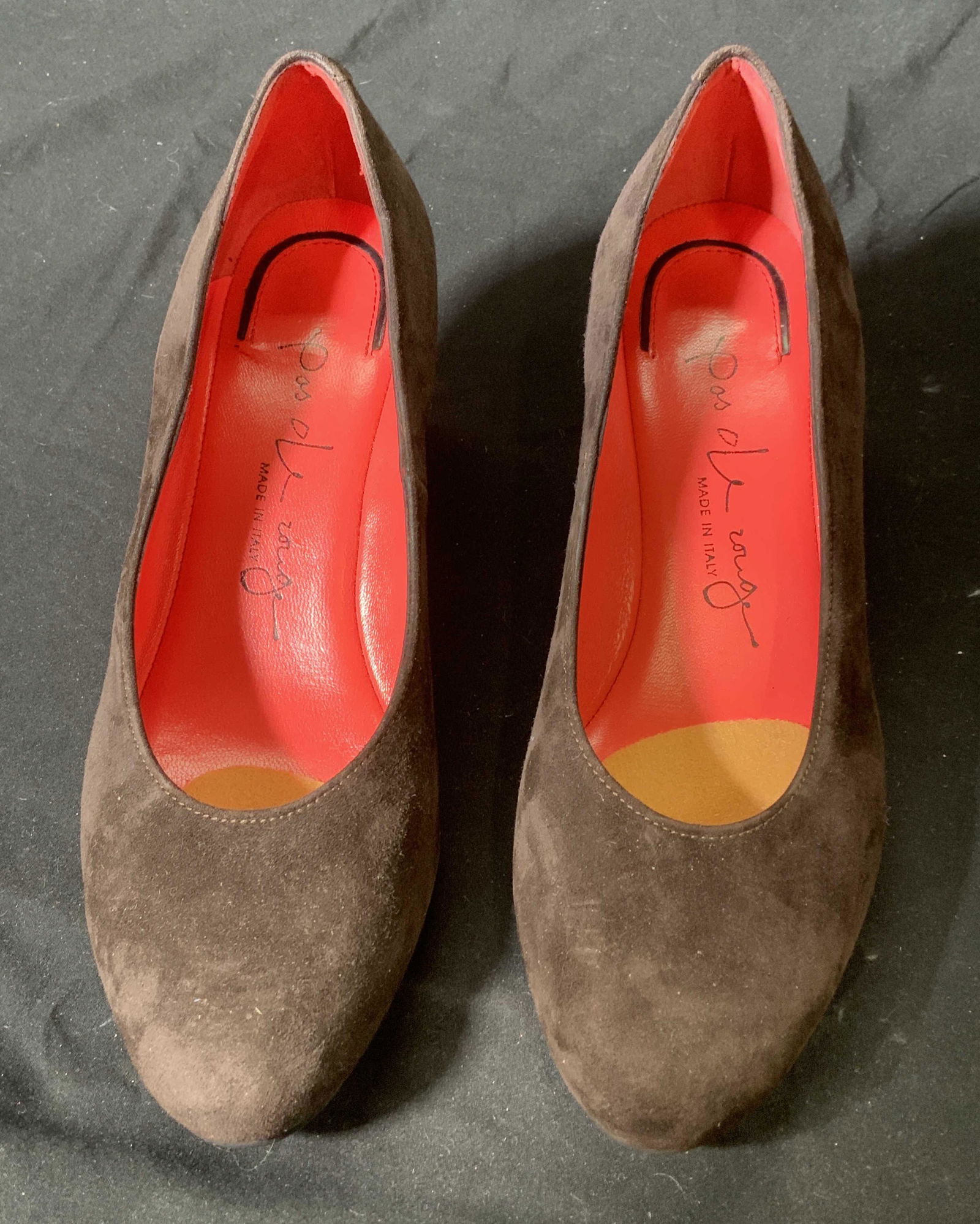 PAS OLE ROUGE Brown Suede Heels (1 of 5)