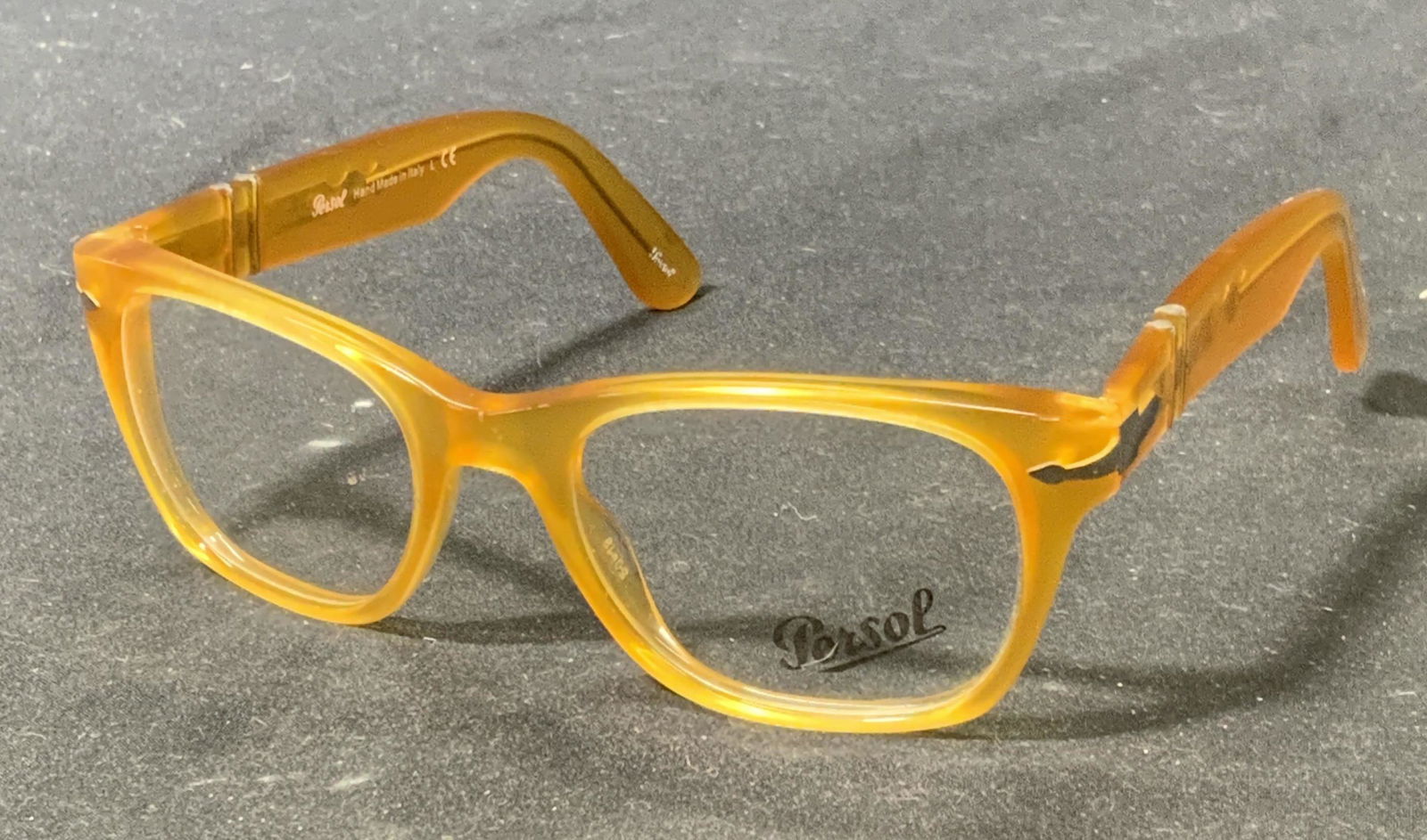 PERSOL Orange Square Frame Eyeglasses ITALY (1 of 6)