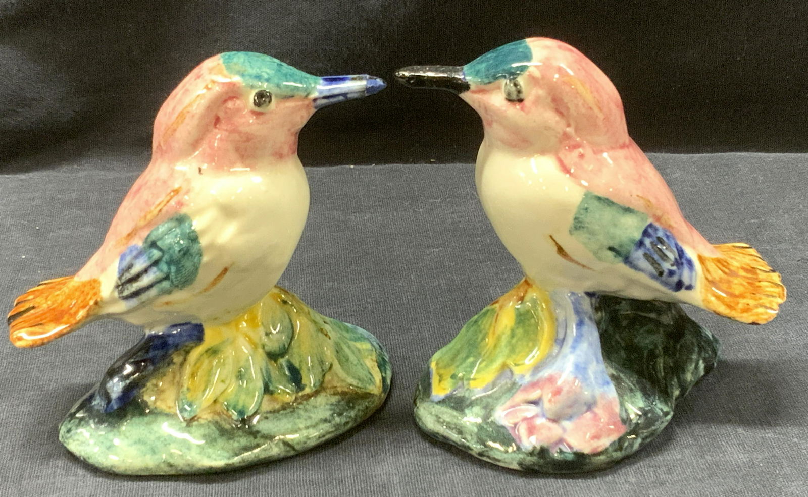 STRANGL Signed Pair Pottery Bird Figurines (1 of 5)