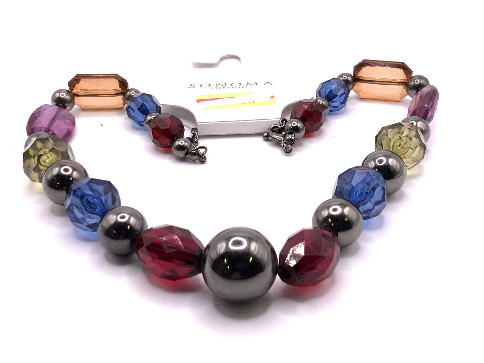 SONOMA NWT Chunky Faux Gemstone Necklace (1 of 10)