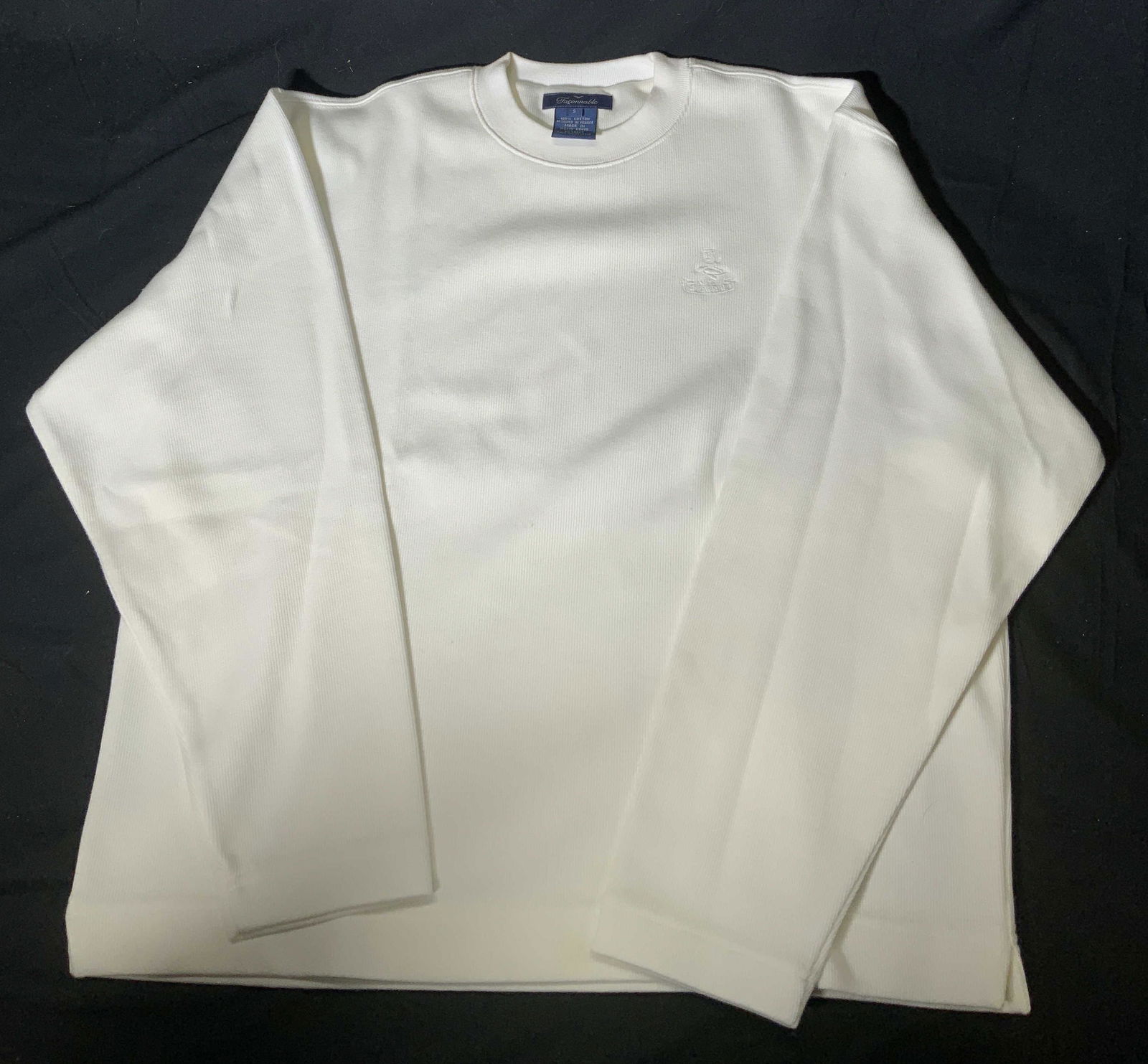 FACONNABLE White Crew Neck Thermal Sweater (1 of 6)