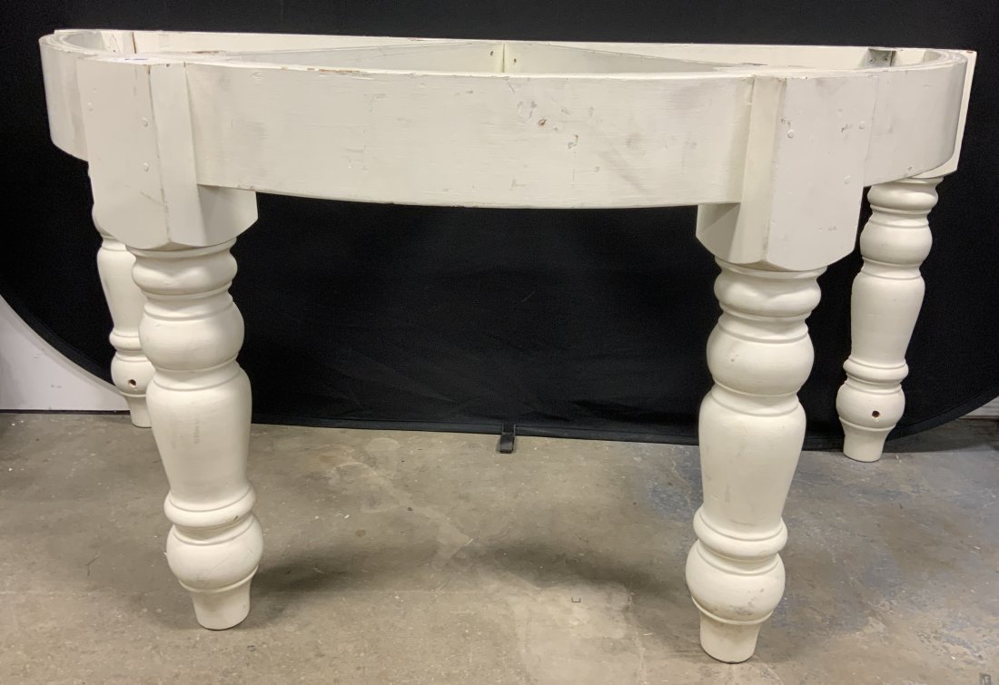 Vntg White Demi Lune Table (1 of 10)