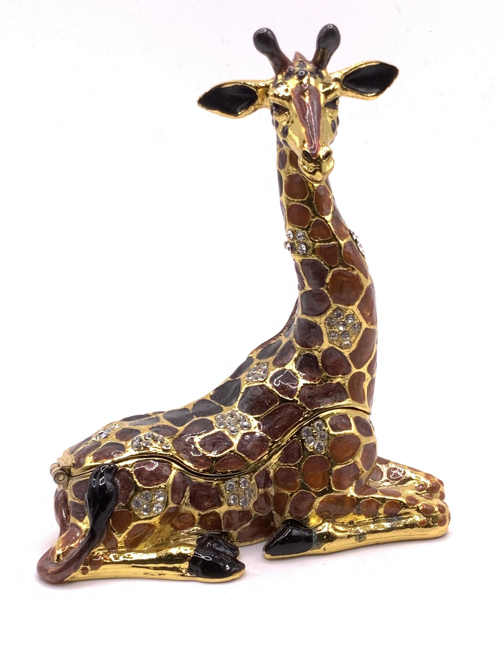 Bejeweled Enamel Giraffe Form Trinket Box (1 of 11)