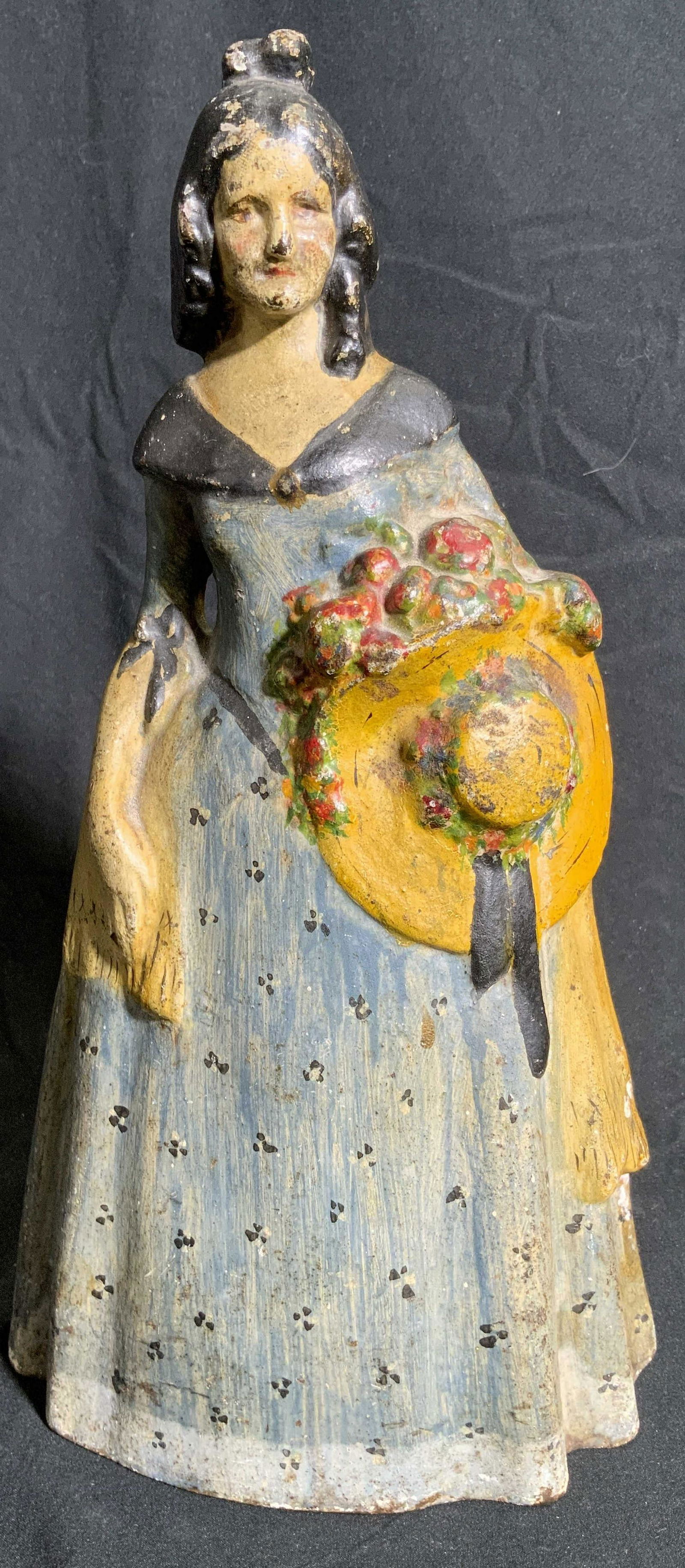 Antique Hand Painted Iron Female Form Doorstop (1 of 13)