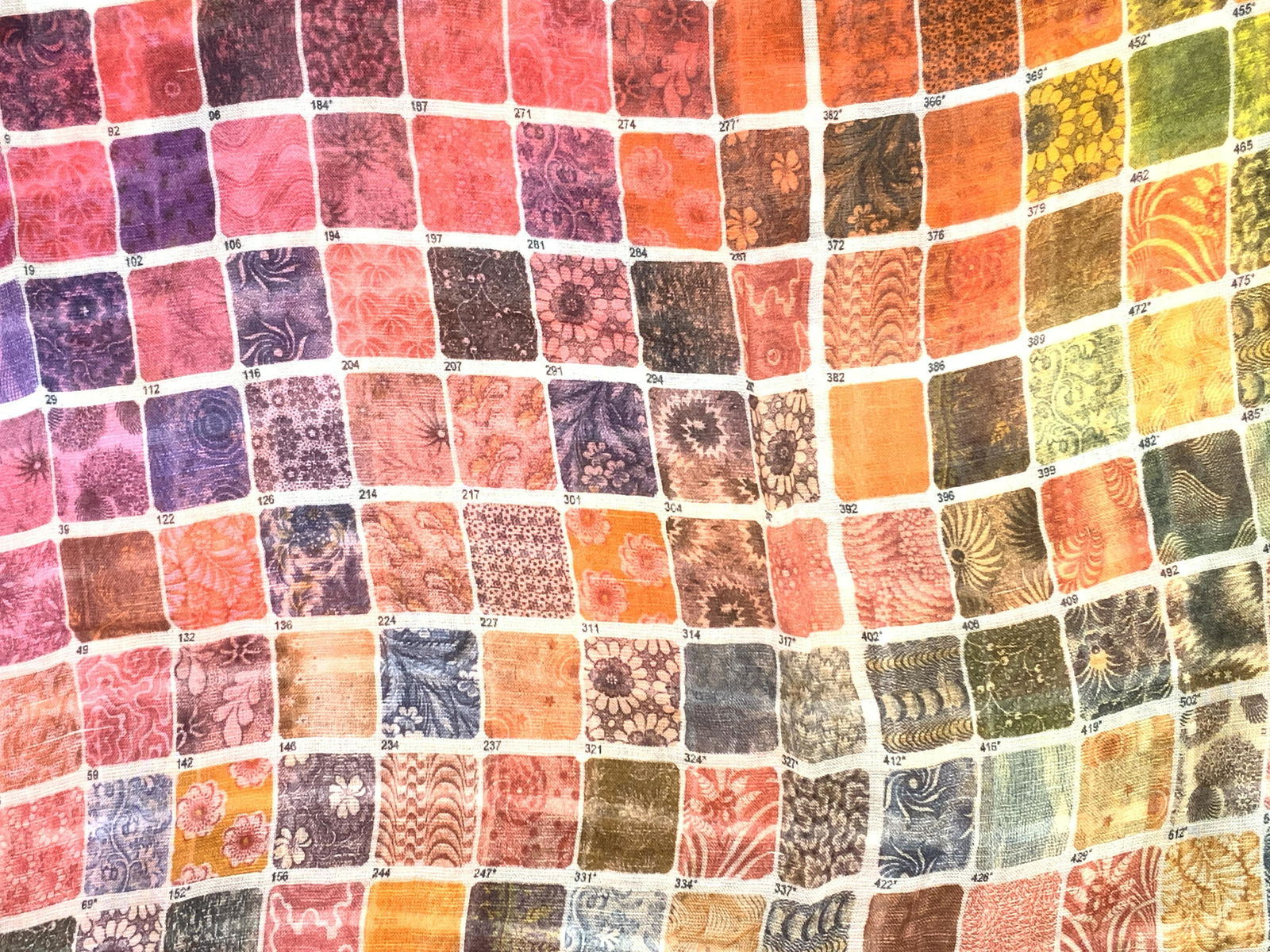 FRANCO FERRARI Wool & Silk Swatch Scarf, Italy (1 of 9)