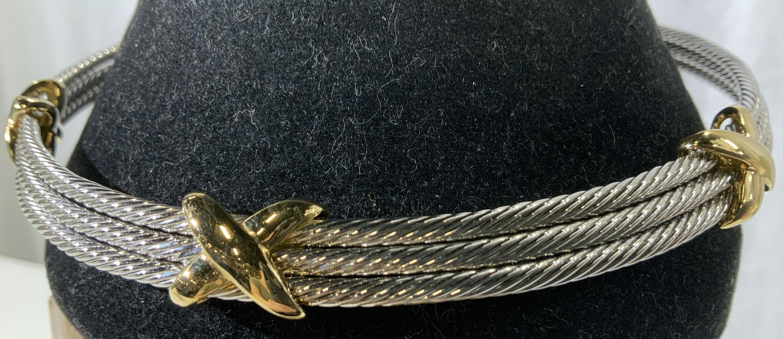 David YURMAN Style 2 Tone X Collar Necklace (1 of 7)