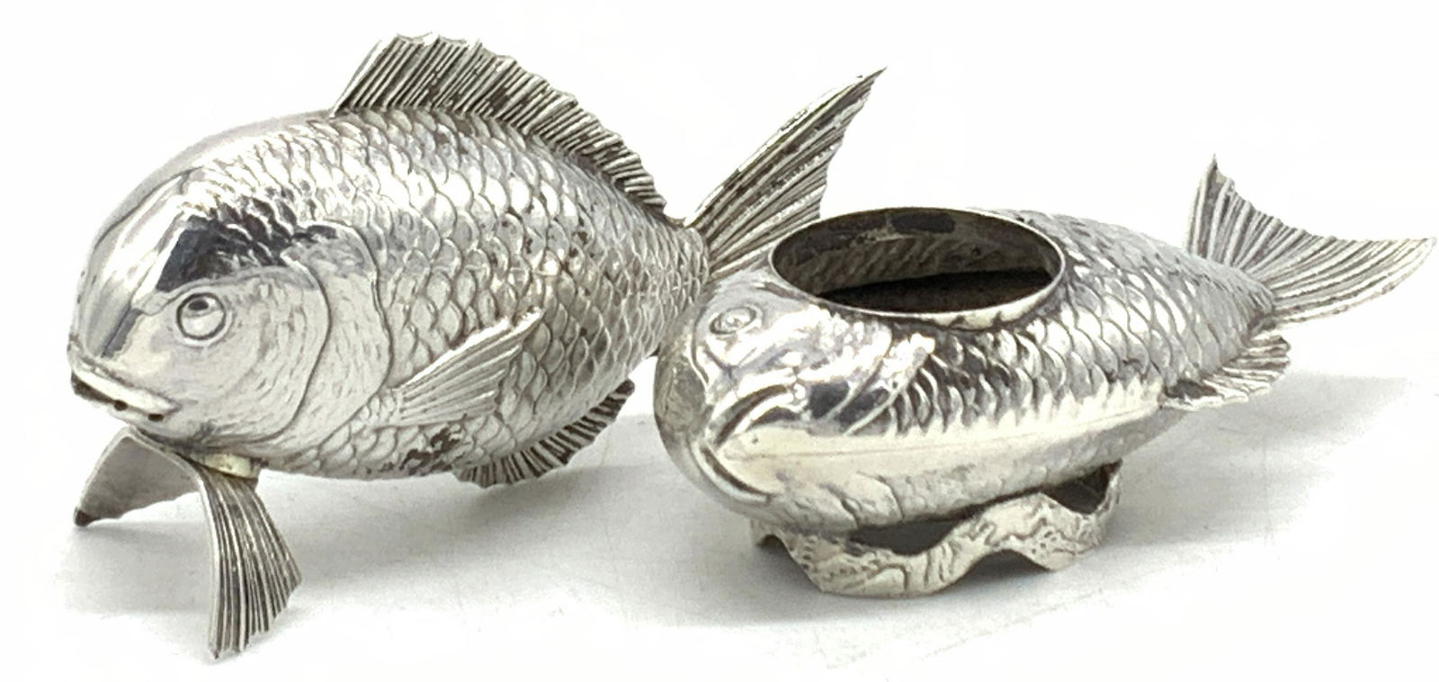 Sterling Silver Fish Candle Stick Holder & Figure (1 of 10)