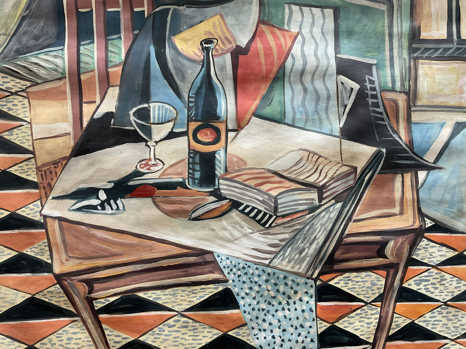 ATTR HENRI HAYDEN Signed Gouache Painting: ATTR HENRI HAYDEN Signed Gouache Painting, signature to lower right reads Hayden, Please Note: All lots that do not carry established documented provenance nor any past record of auction history recor