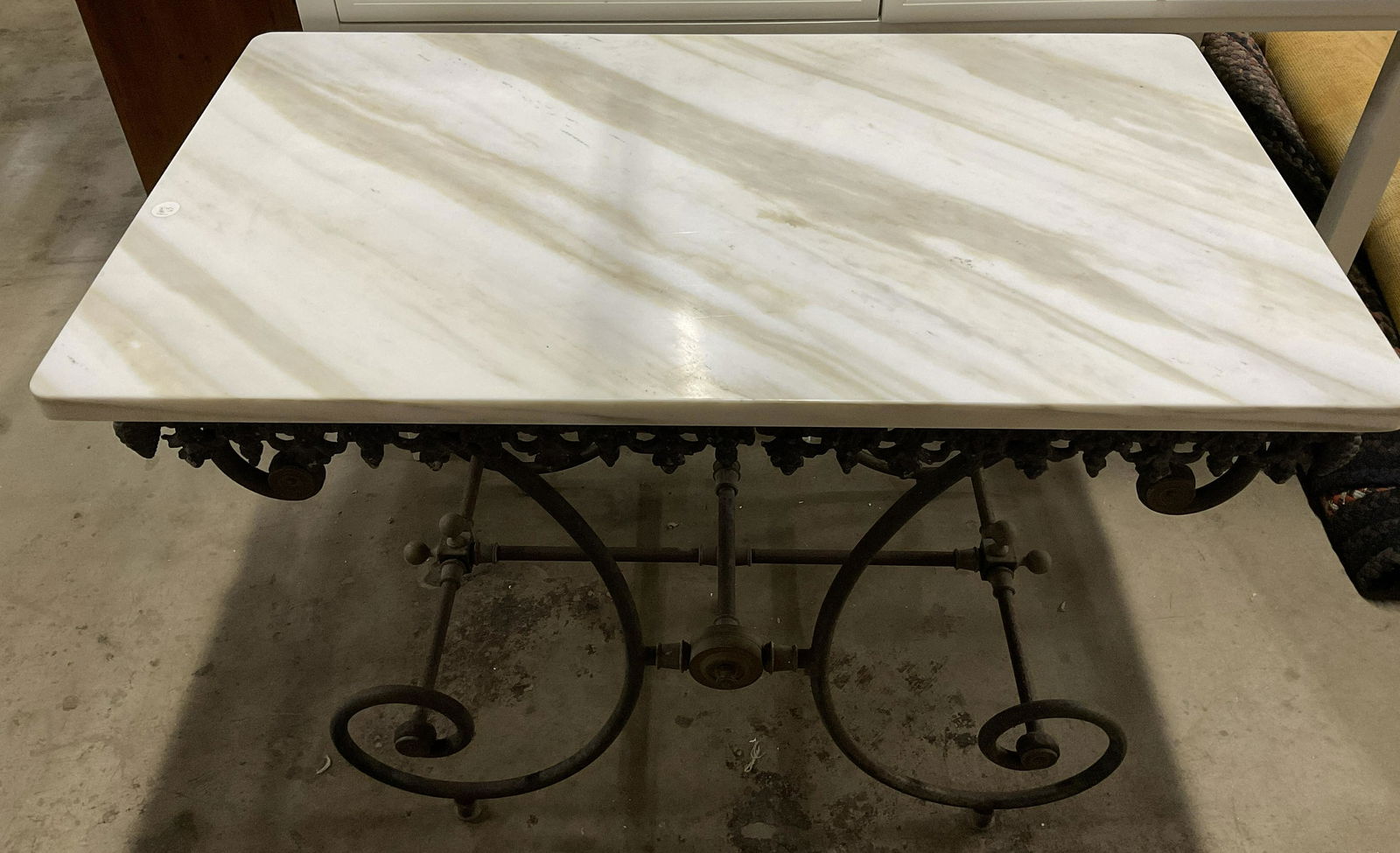 Marble Top Table W Iron Base (1 of 10)