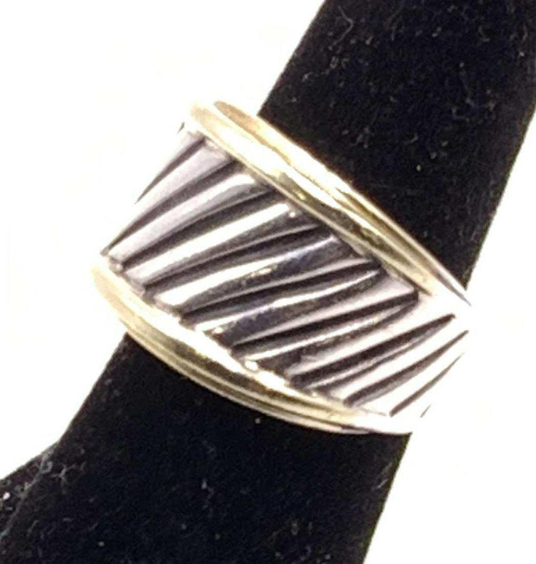 DAVID YURMAN Sterling Silver & 18K Gold Cable Ring (1 of 6)