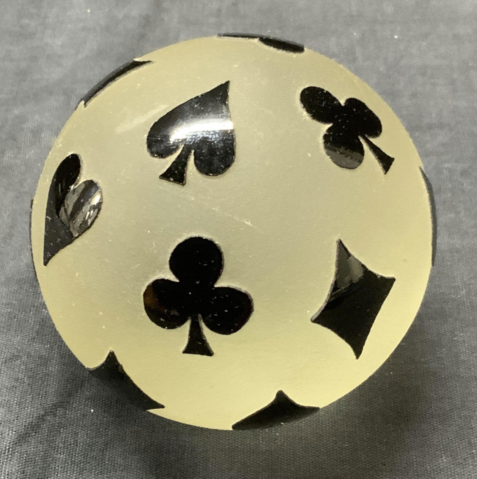 Signed Spades Art Glass Spherical Paperweight (1 of 9)