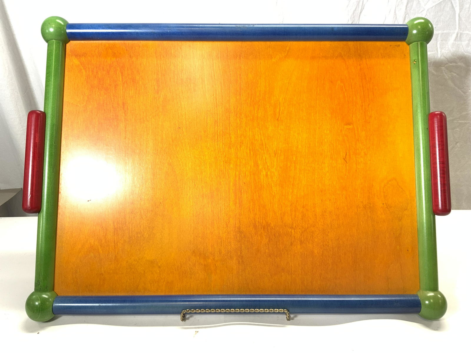 VIETRI Vntg Italian Wood Serving Tray C 1970s (1 of 8)
