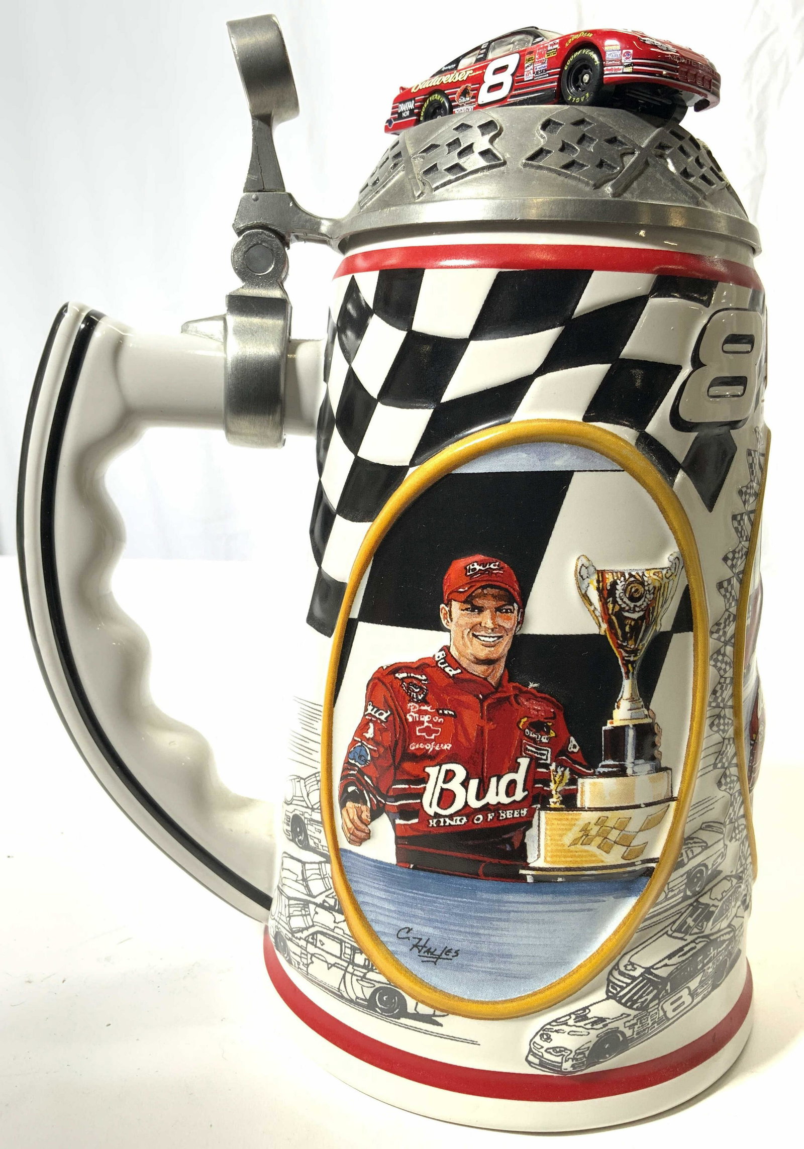 TAKING THE CHECKERED FLAG Porcelain Stein (1 of 10)