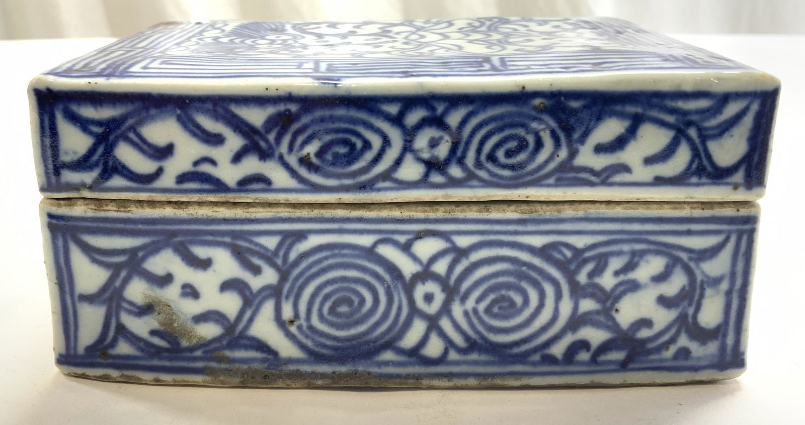 Antique Asian Stoneware Keepsake Box W Lid (1 of 8)