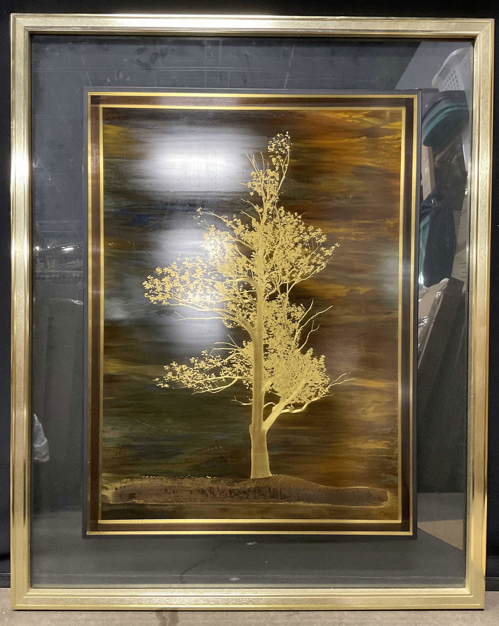 B KRUTKO Signed Etching on Brass Panel (1 of 10)