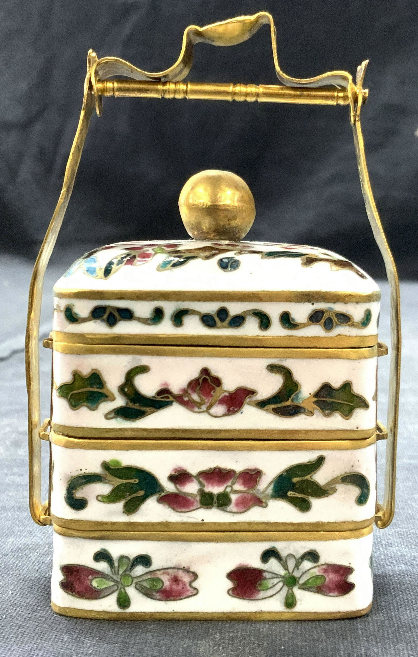 Vintage Multi Tiered Porcelain Trinket Box (1 of 7)