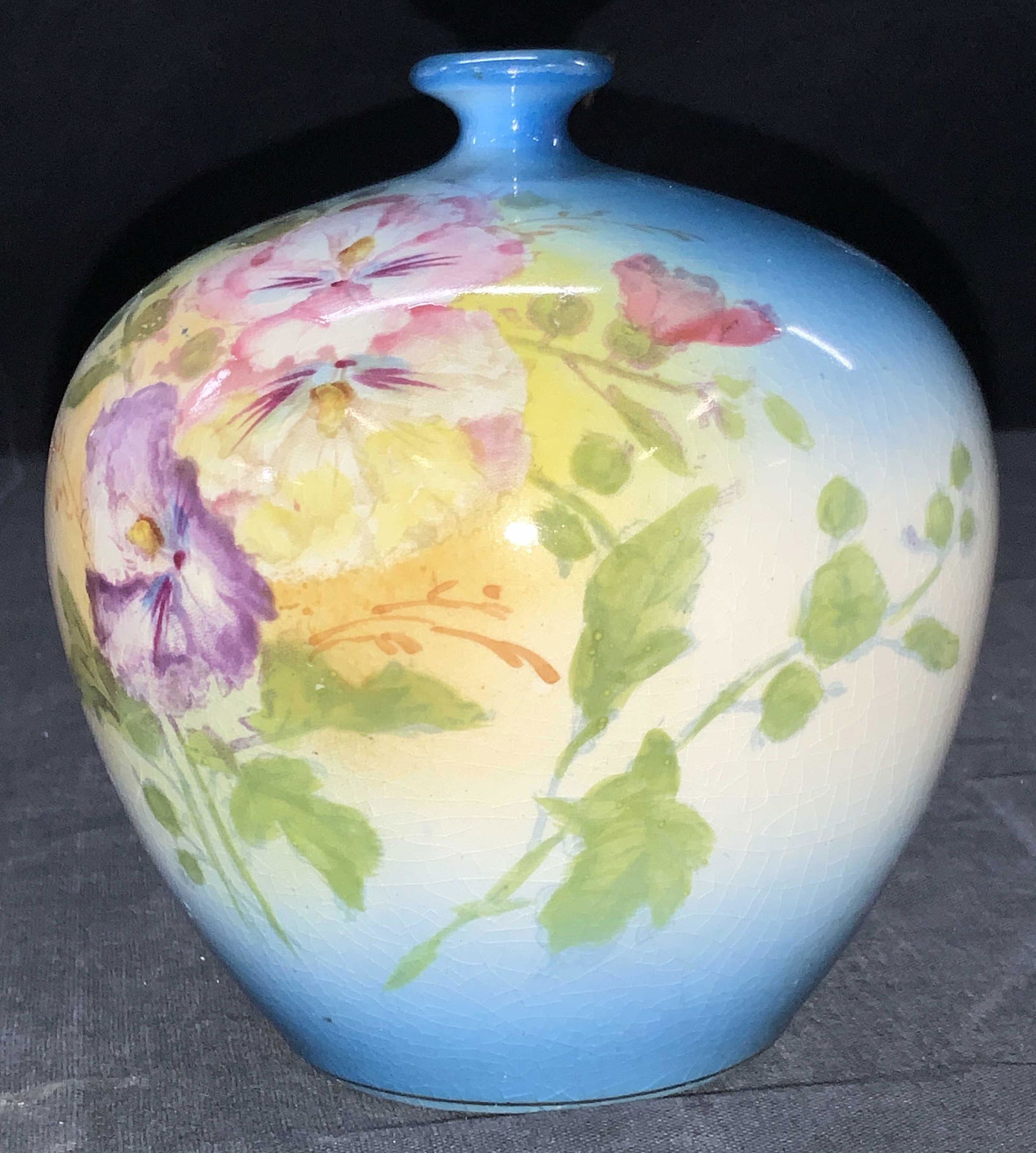 SIGNED Vintage Porcelain Floral Vessel (1 of 7)